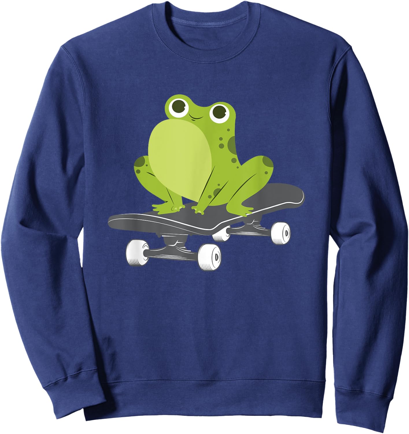 Frog Skateboarder Skateboard Skateboarding Skater Sweatshirt - Sweatshirt | Navy