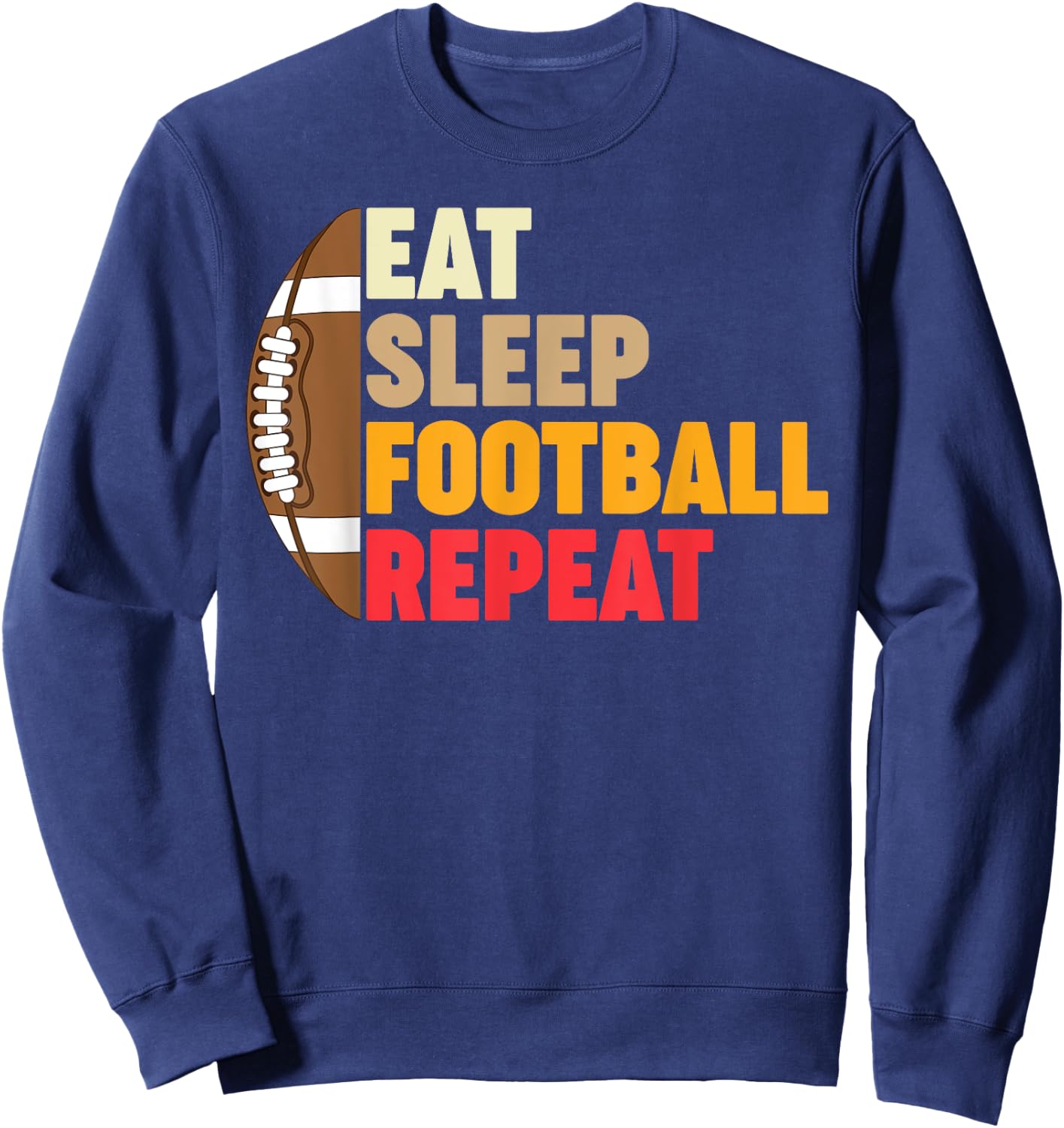 Funny American Football Women Kids Football Player Sweatshirt - Sweatshirt | Navy