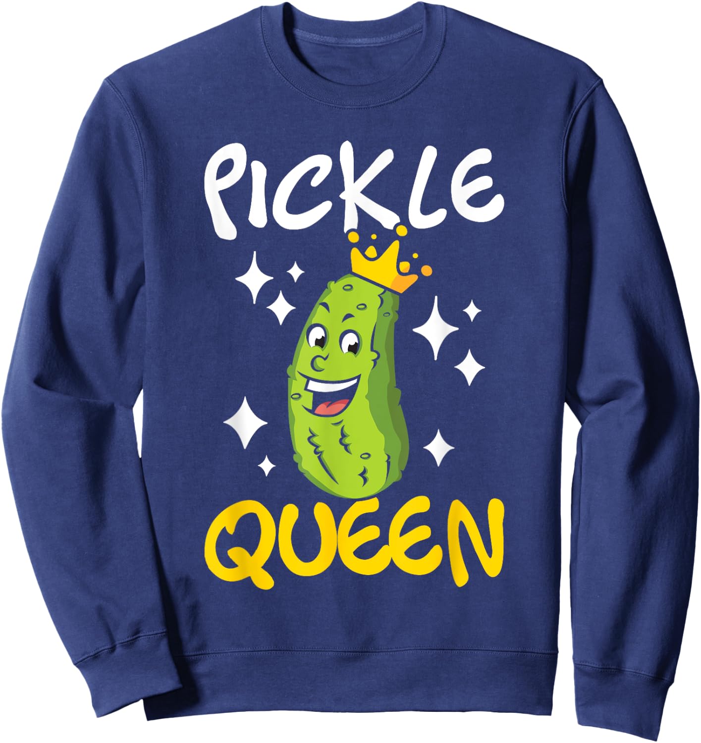 Pickle Queen - Cucumber Vegetable Vegetarian Gardener Vegan Sweatshirt - Sweatshirt | Navy