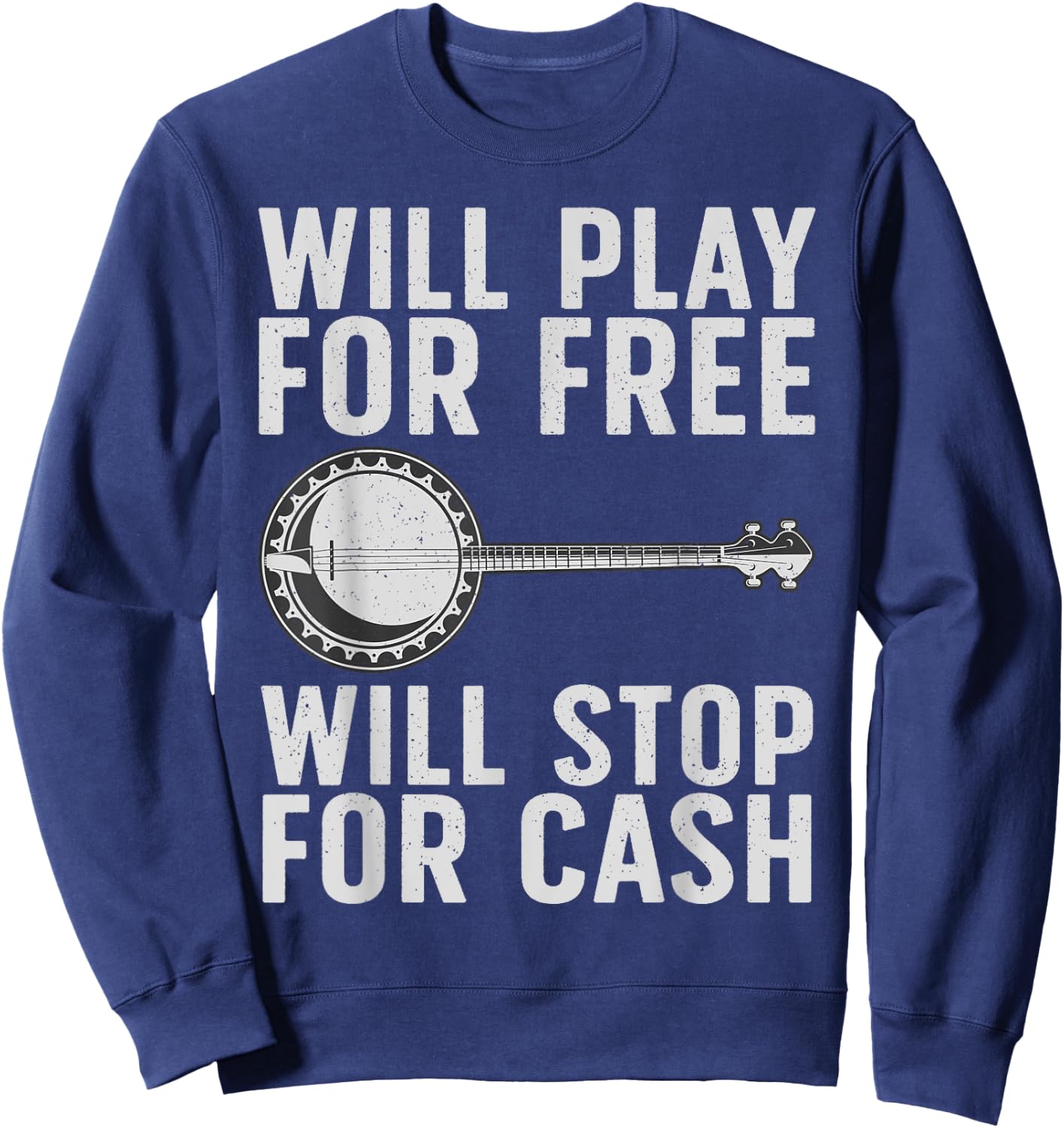 Funny Banjo Art Women Banjo Musical Instrument Lover Sweatshirt - Sweatshirt | Navy