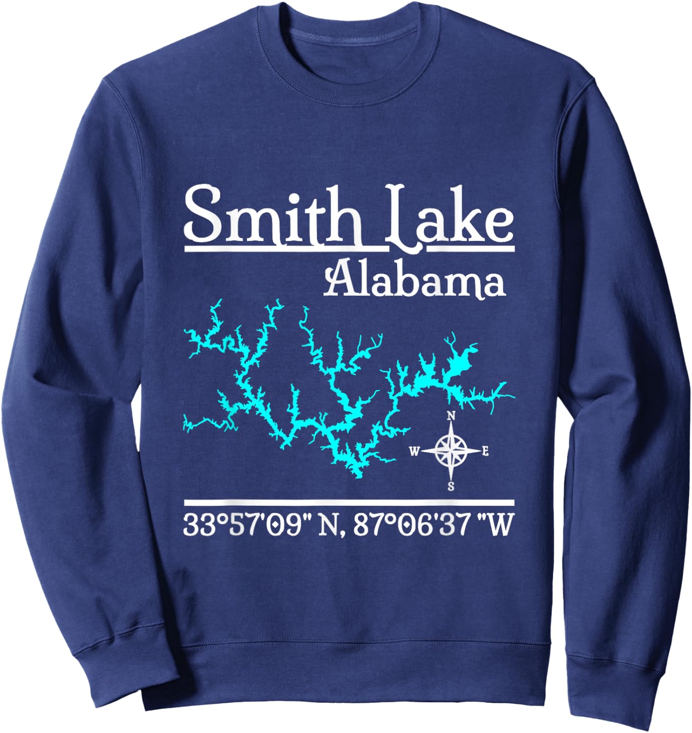 Smith Lake, Alabama Sweatshirt - Sweatshirt | Navy