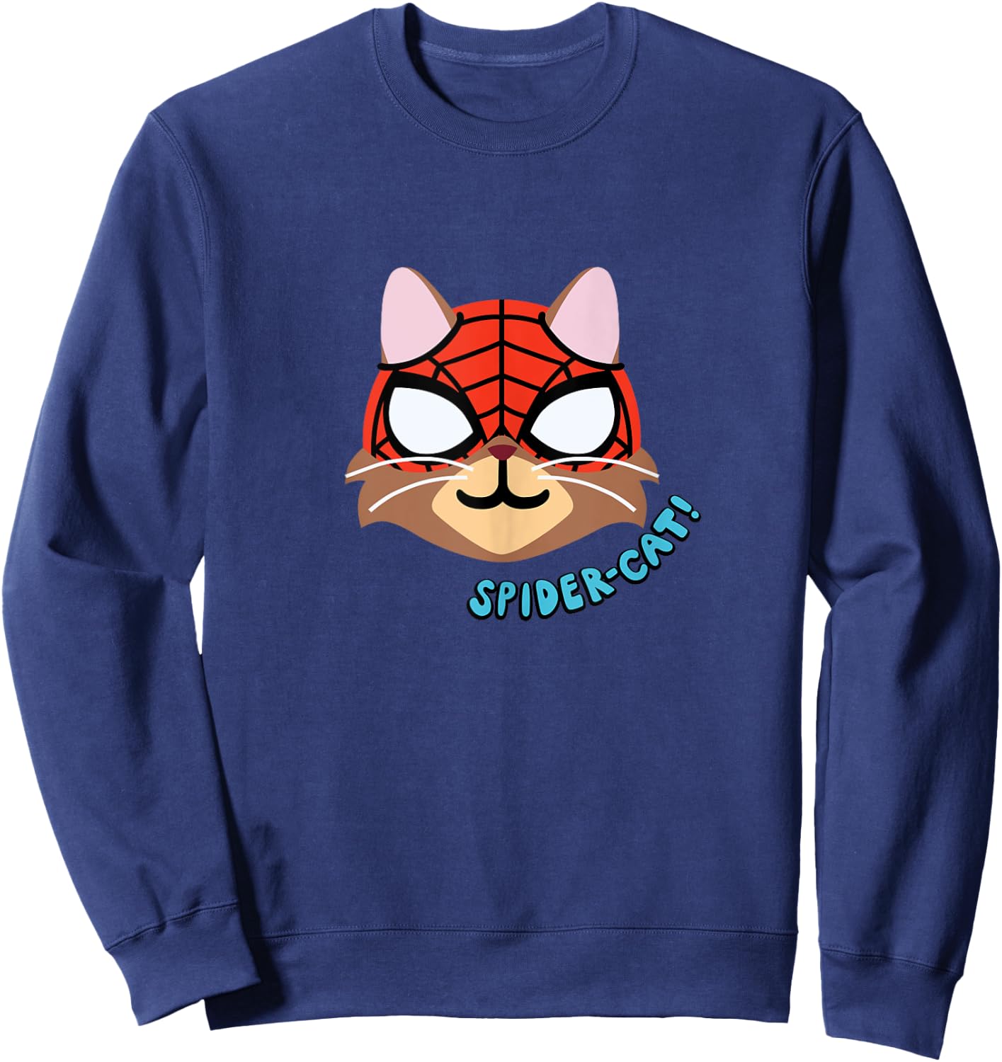 Amazon Essentials Marvel Spider-Man Spider-Cat Portrait Sweatshirt - Sweatshirt | Navy