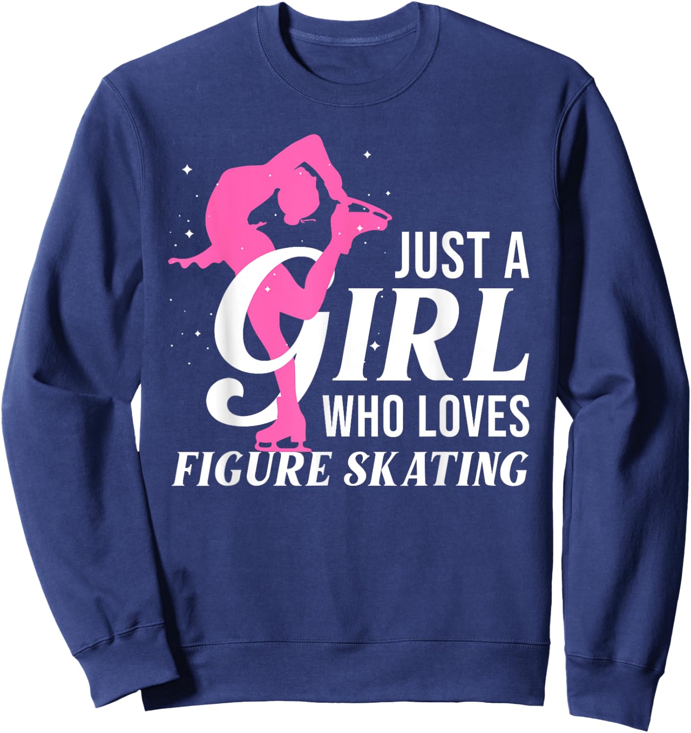 Cool Figure Skating Girls Ice Skating Winter Sport Sweatshirt - Sweatshirt | Navy
