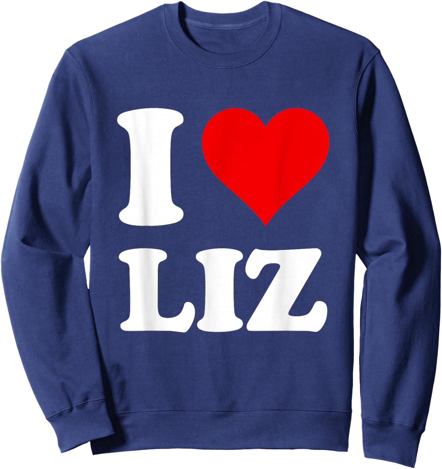 Red Heart I Love Liz Sweatshirt - Sweatshirt | Navy