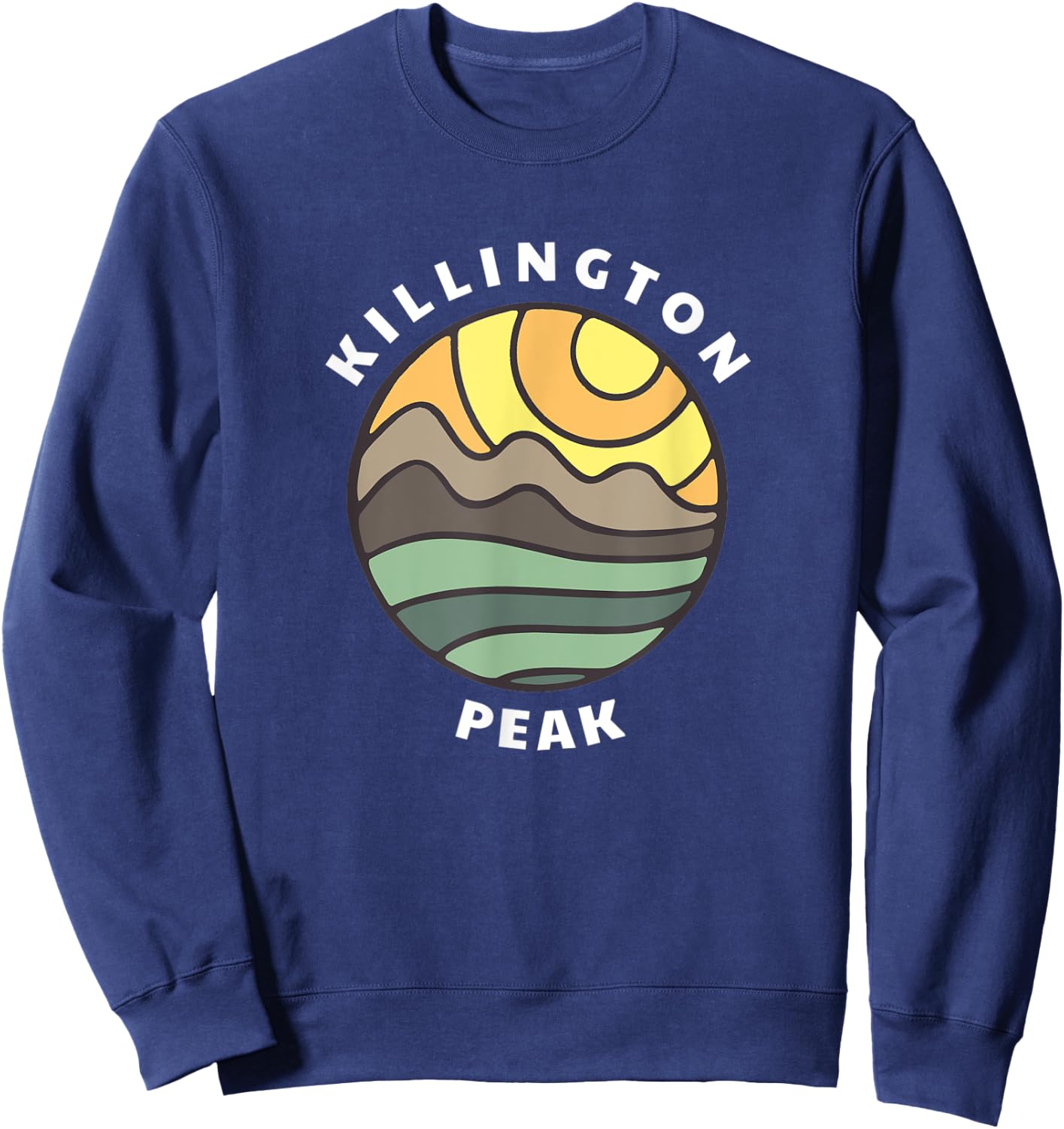 Killington Peak Vermont Mountains VT Vacation Souvenir Sweatshirt - Sweatshirt | Navy