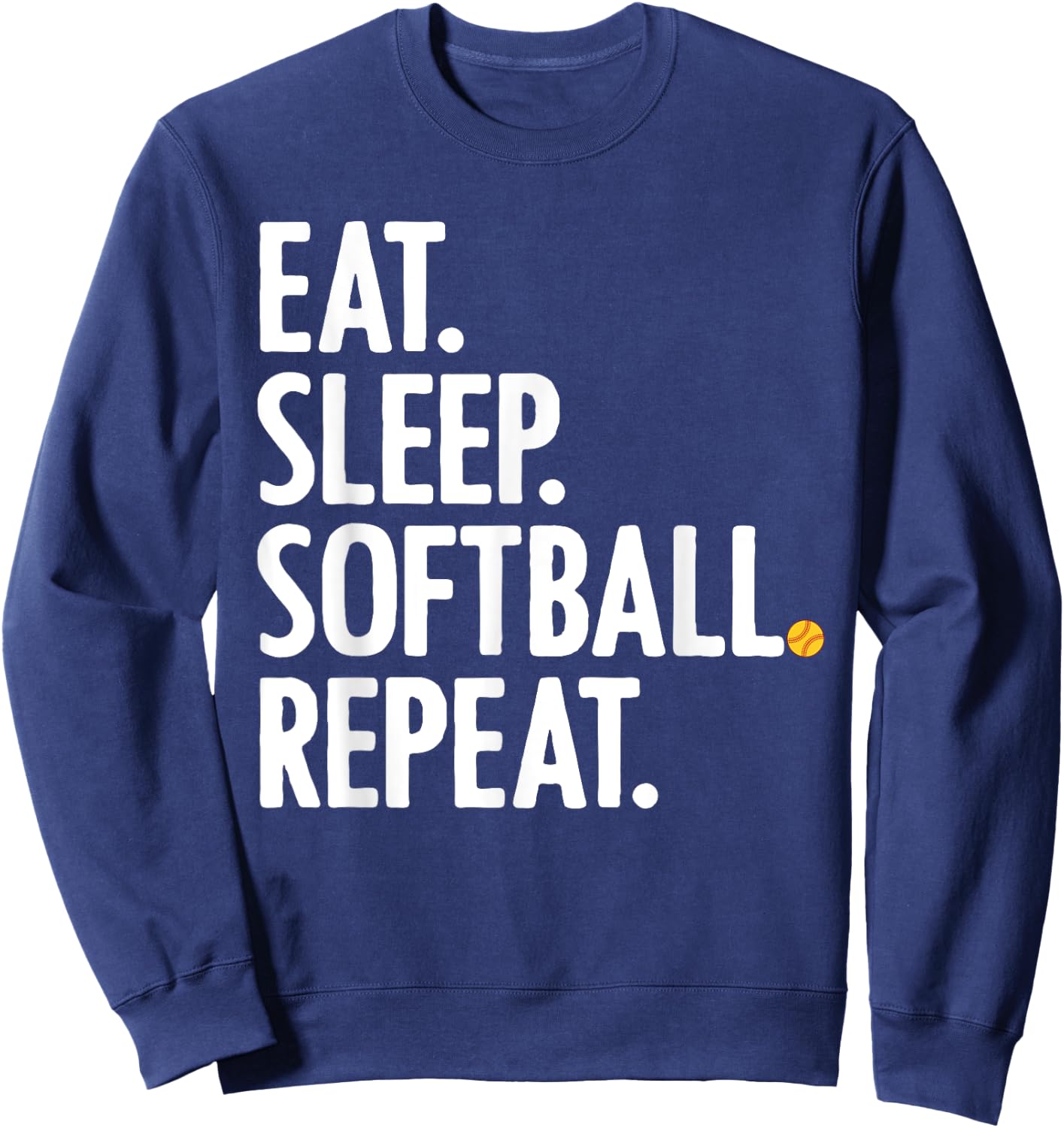Cool Softball Women Pitcher Catcher Player Eat Sleep Sweatshirt - Sweatshirt | Navy