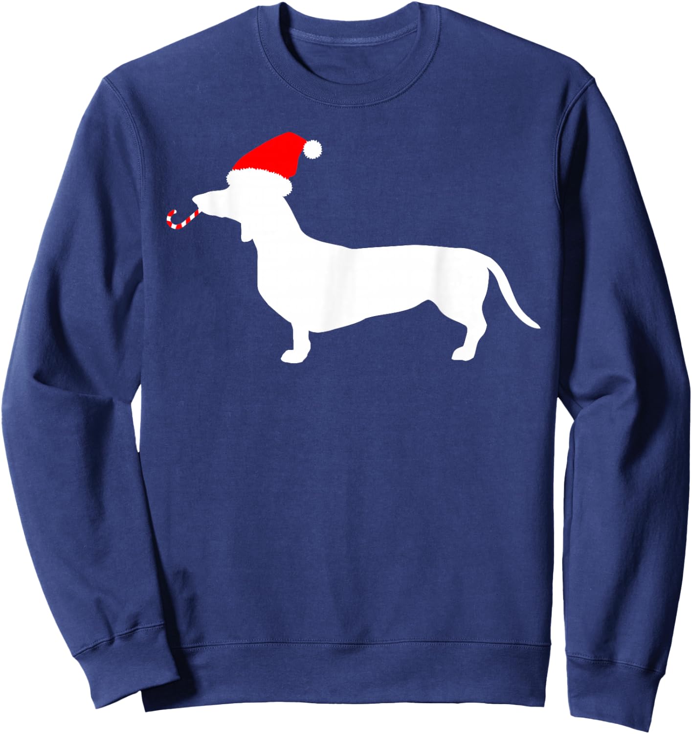 Funny Christmas Dachshund Dog Women Kids Sweatshirt - Sweatshirt | Navy