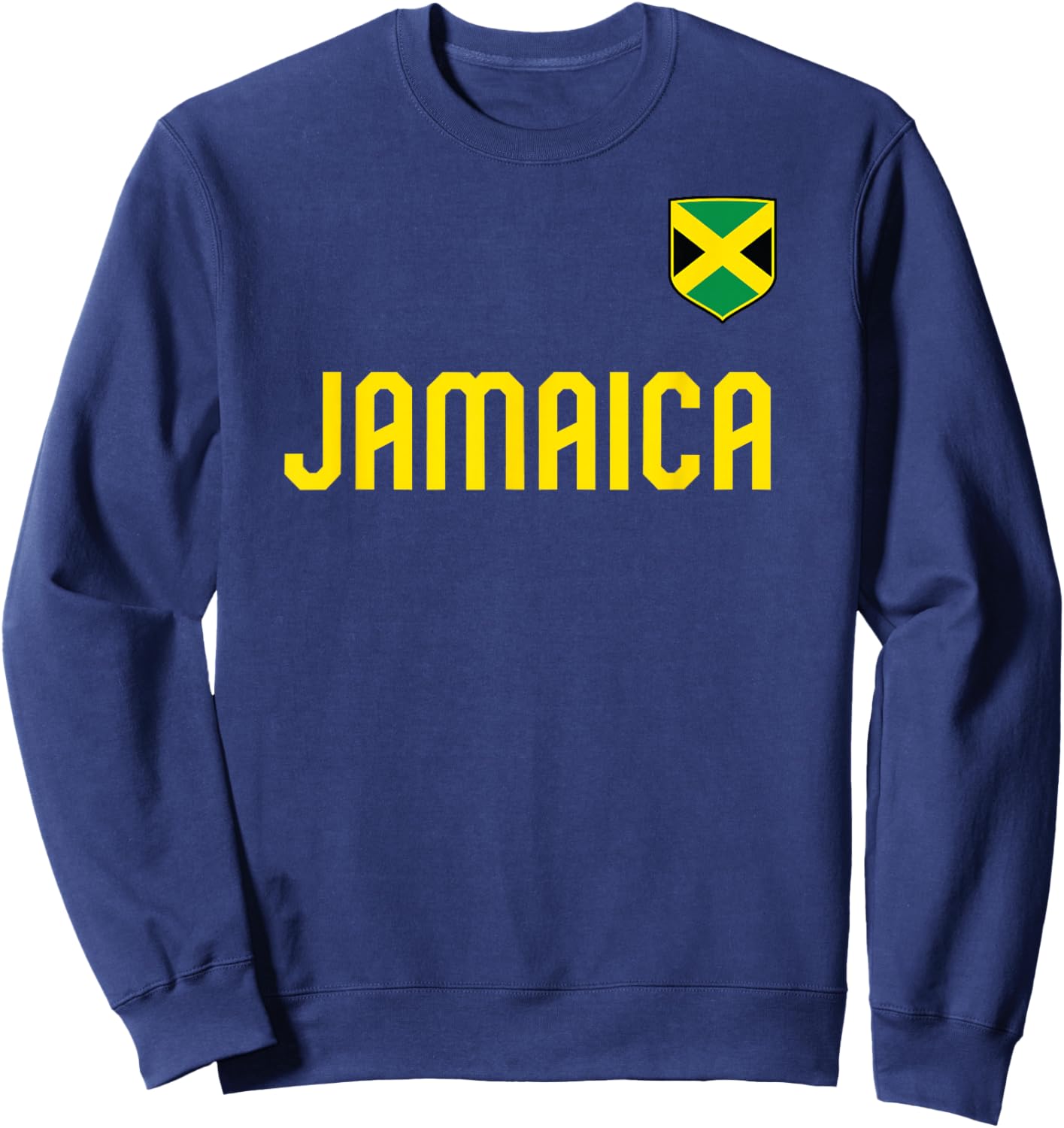 Jamaica Flag Jamaican Vintage Athletic Throwback Souvenir Sweatshirt - Sweatshirt | Navy