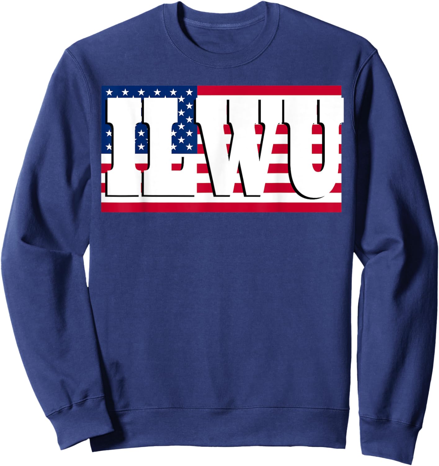 ILWU AMERICAN FLAG Women Men Sweatshirt - Sweatshirt | Navy