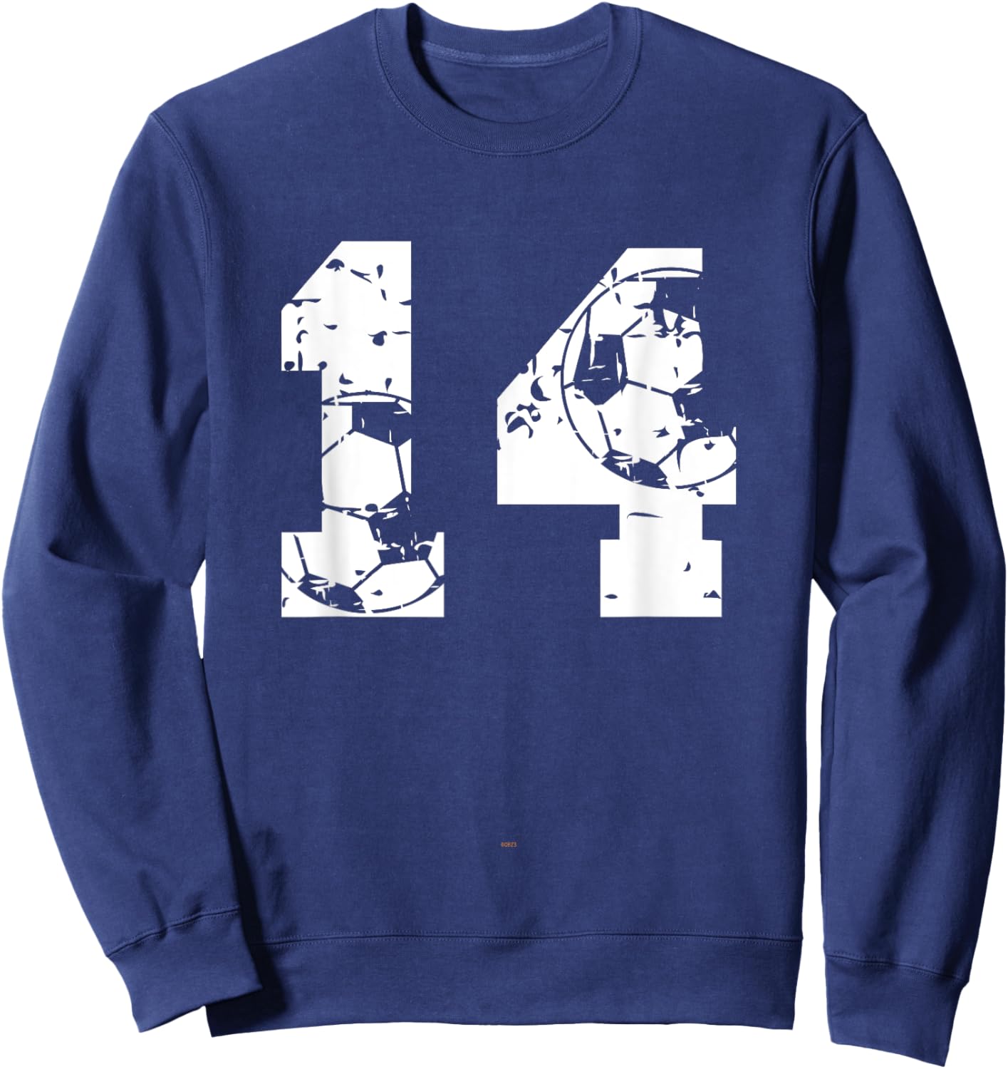 Soccer 14th Birthday 14 Years Old Ball Number Kid Boy Sweatshirt - Sweatshirt | Navy
