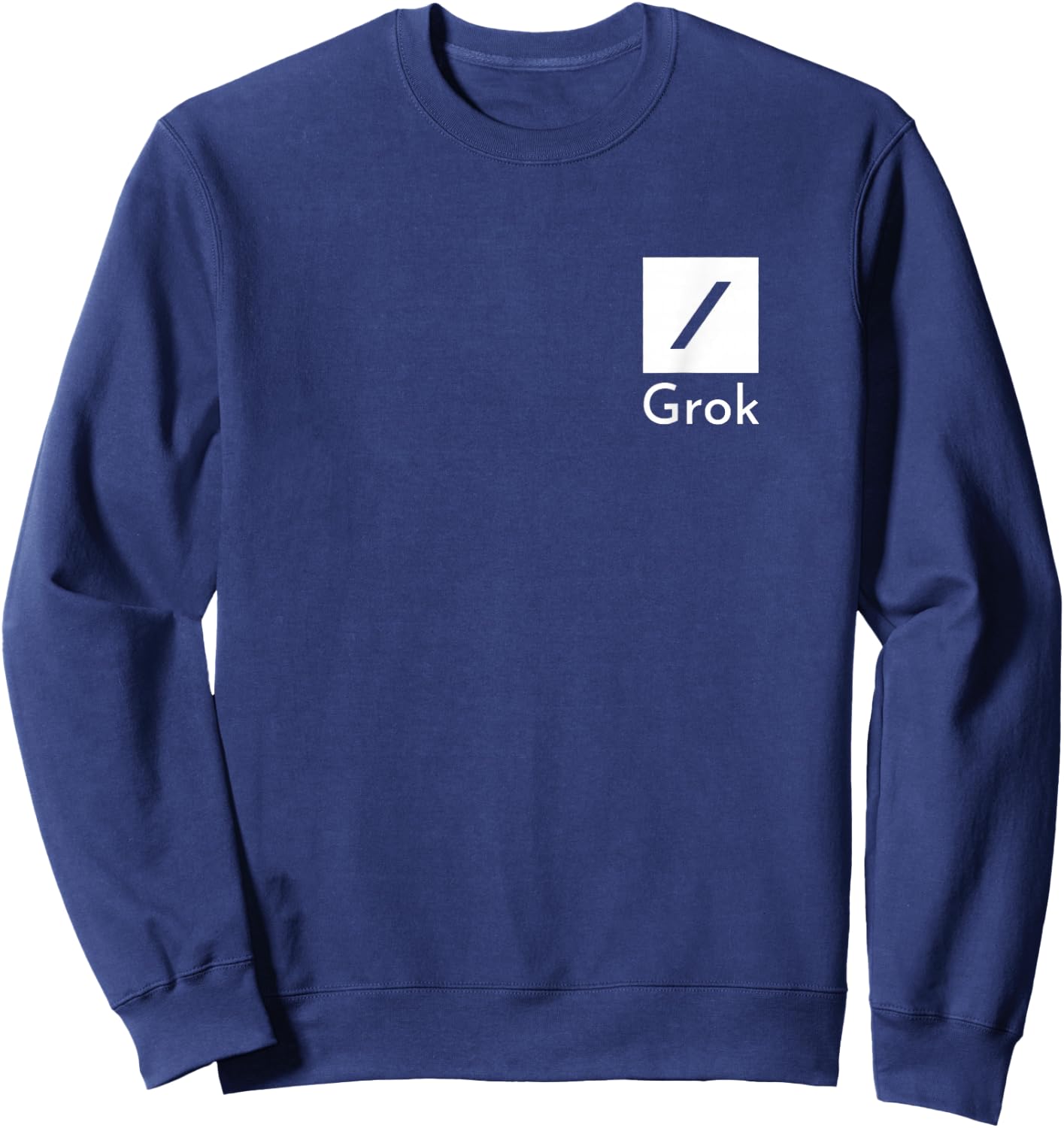 (TWO SIDED) Grok AI - Funny Artificial Intelligence Platform Sweatshirt - Sweatshirt | Navy