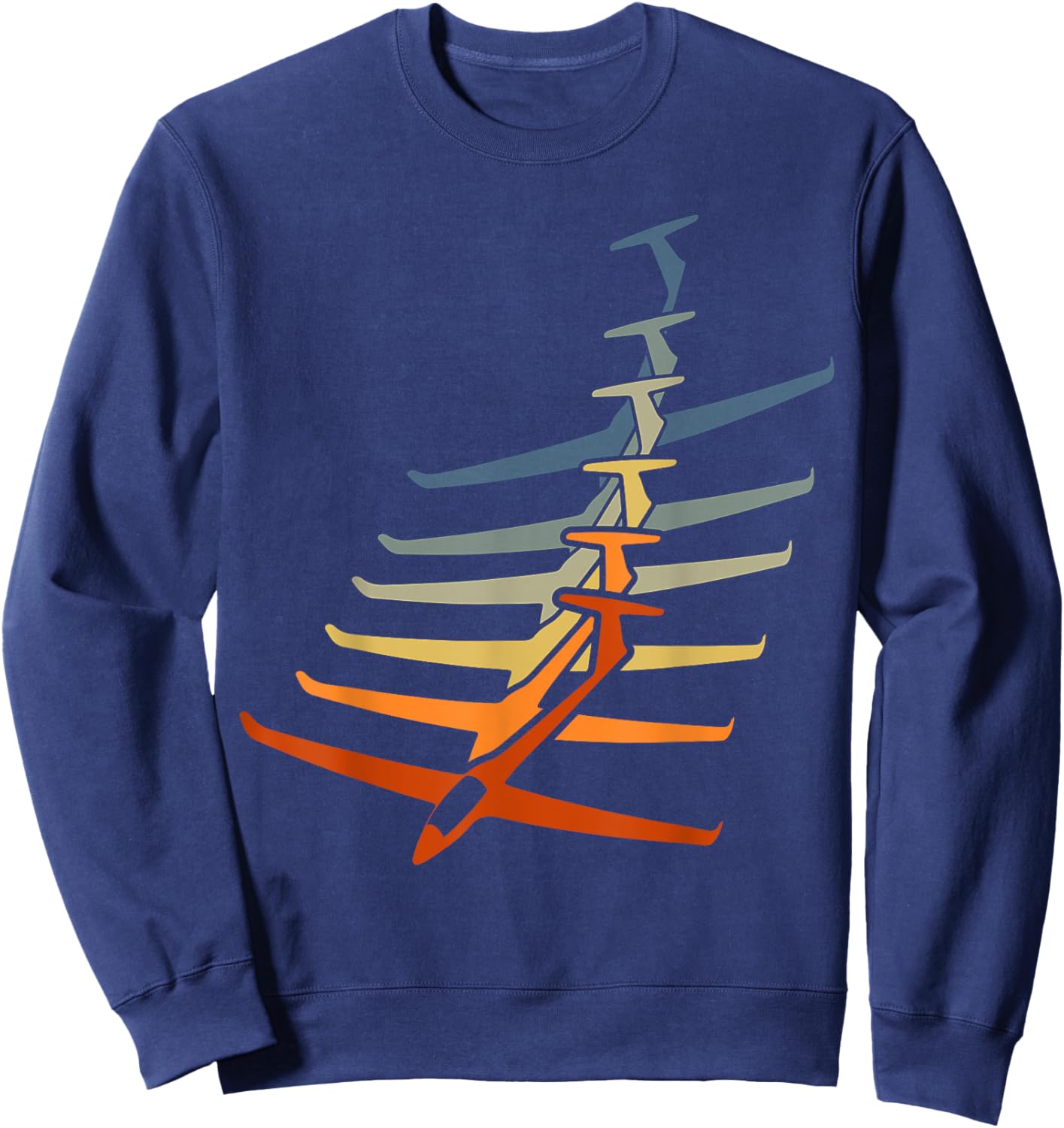 Vintage Glider Airplane Pilot Funny Gliding Soaring Lovers Sweatshirt - Sweatshirt | Navy