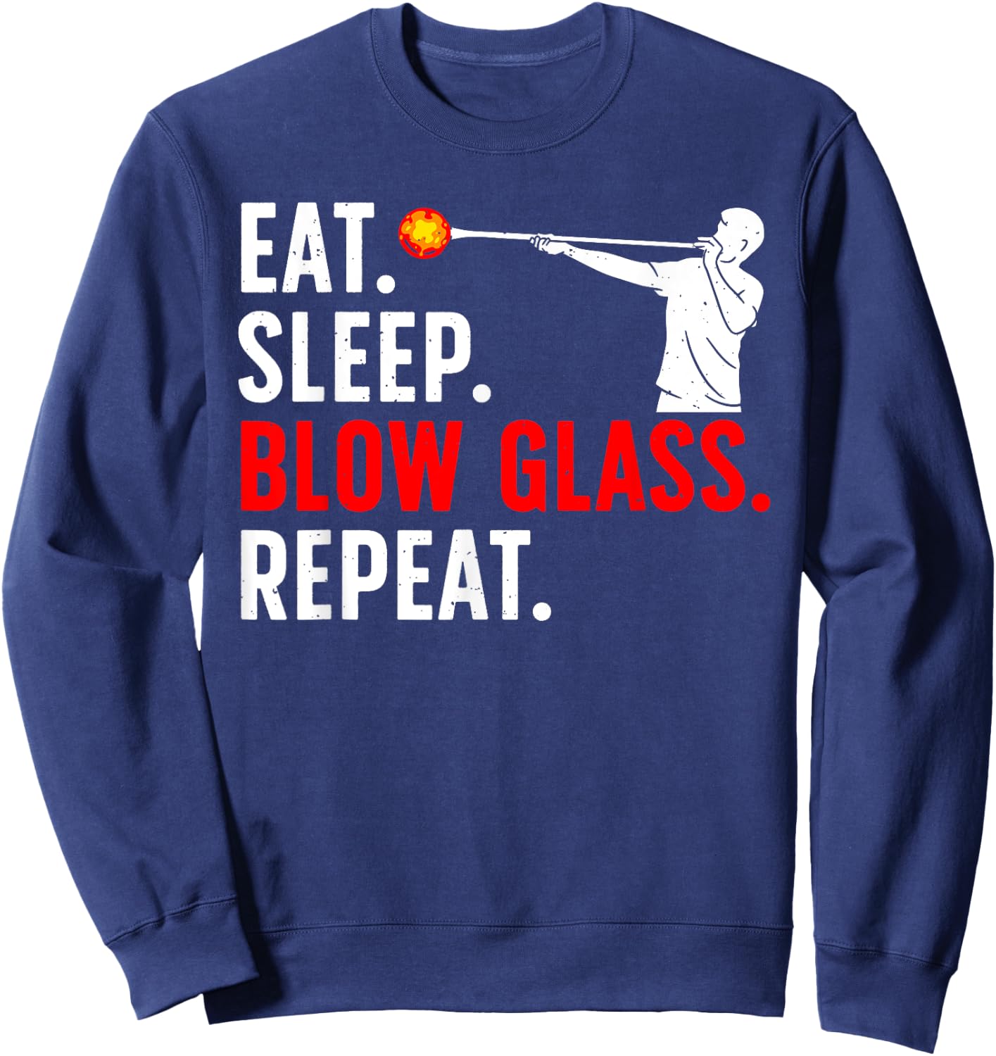 Funny Glassblowing Women Glass Blowing Glassblower Sweatshirt - Sweatshirt | Navy