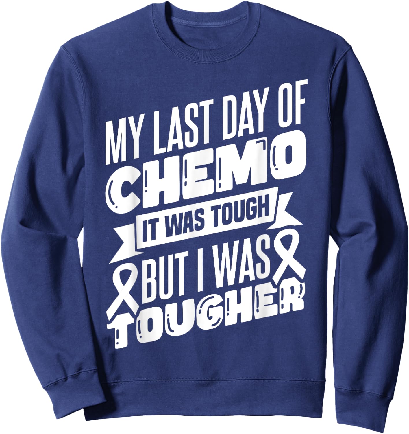 Warrior Chemotherapy Chemo Chemo Patient Sweatshirt - Sweatshirt | Navy