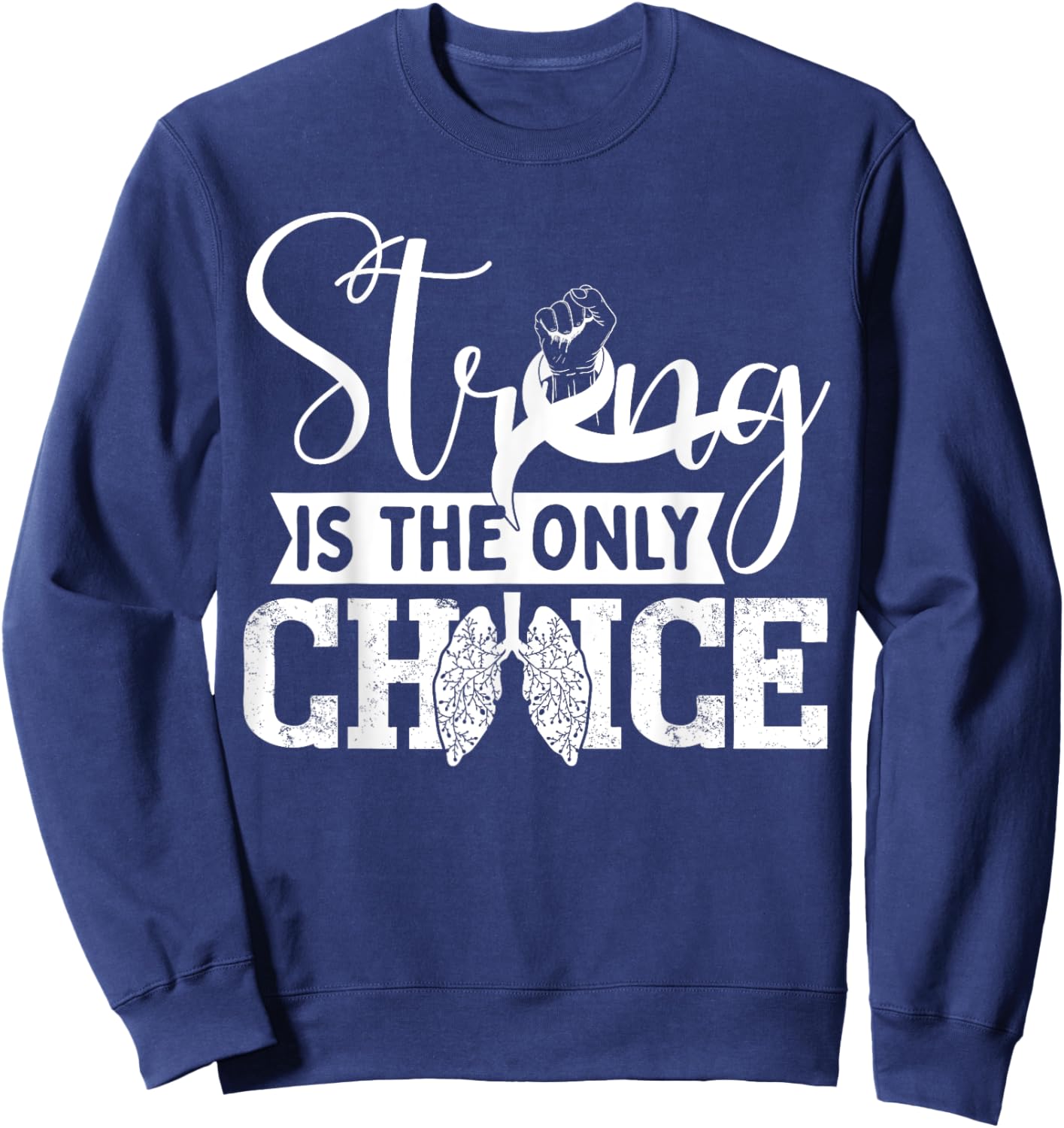 Lung Cancer Awareness Sweatshirt - Sweatshirt | Navy