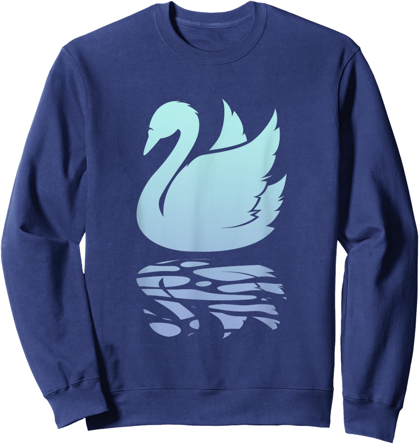 Beautiful Swan On Water | Swans Water Birds Lover Sweatshirt - Sweatshirt | Navy