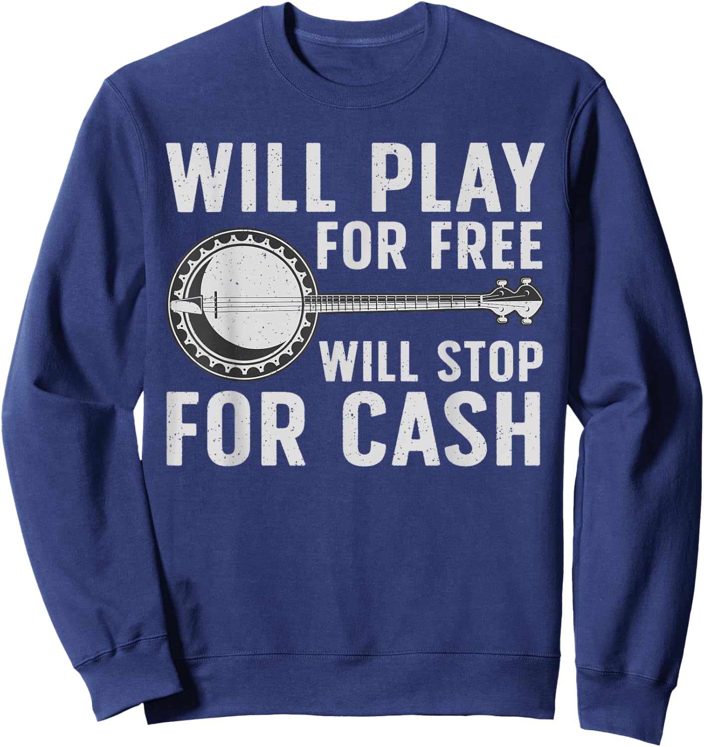 Funny Banjo Art Women Banjo Musical Instrument Lover Sweatshirt - Sweatshirt | Navy