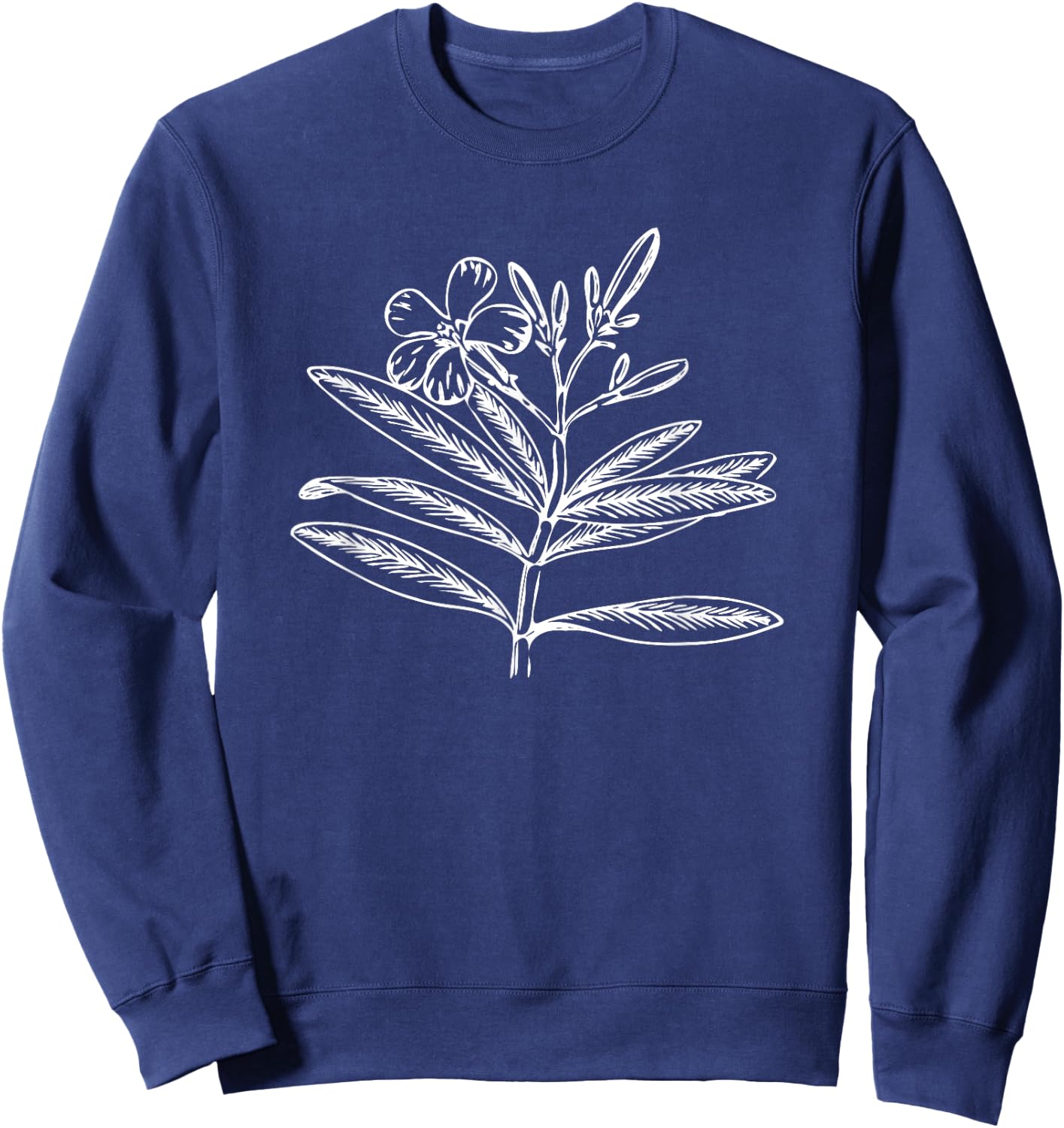 Oleander Flower Shrub Plant Botany Sweatshirt - Sweatshirt | Navy