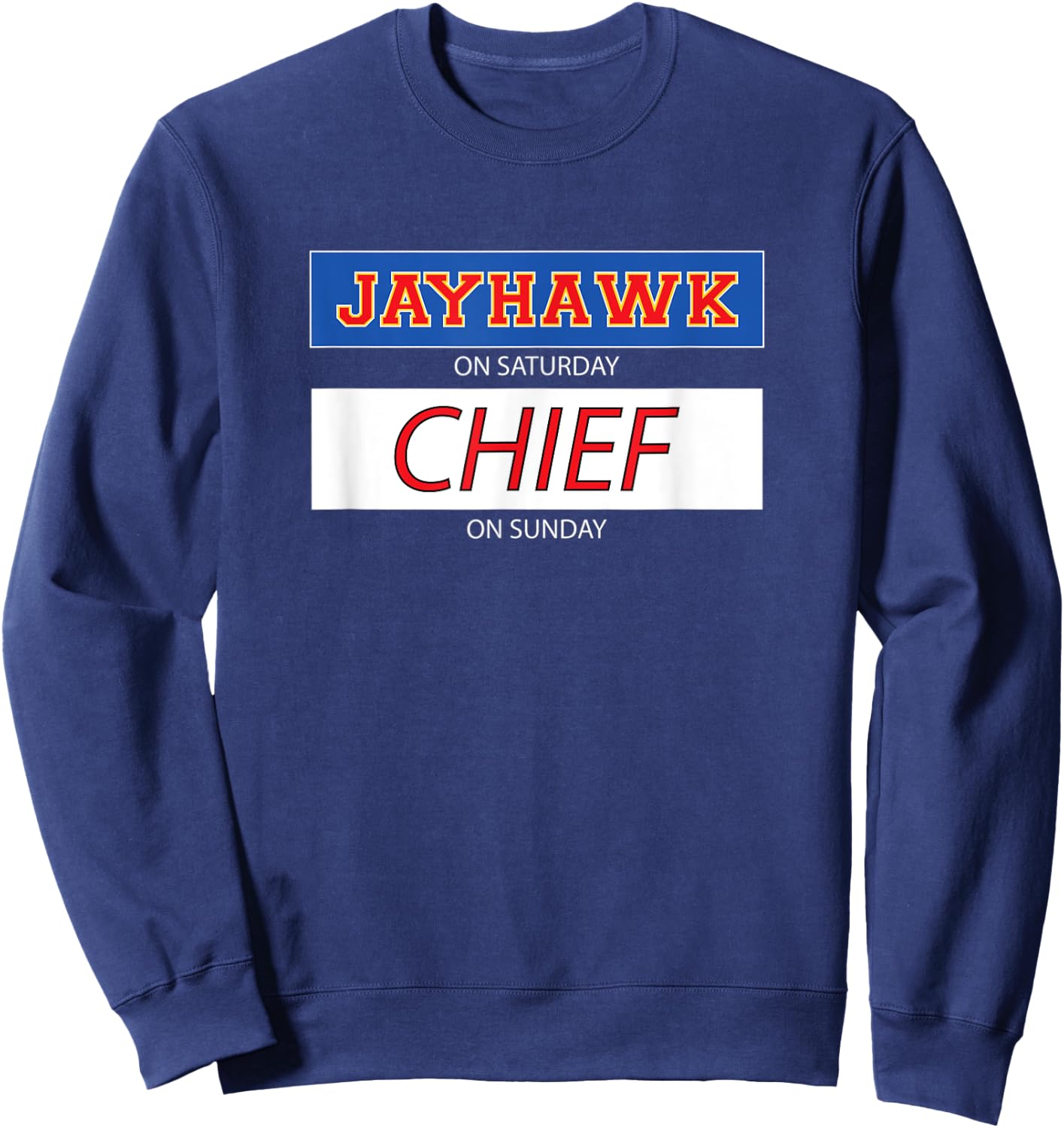 Jayhawk on Sunday Chief on Sunday Sweatshirt - Sweatshirt | Navy