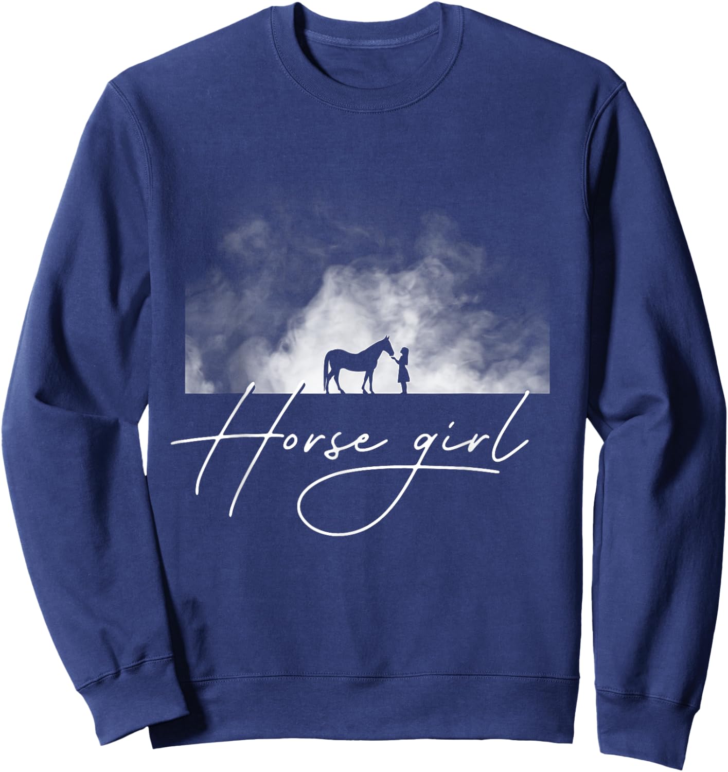 Horse Girl Horseback Riding Apparel - Horse Sweatshirt - Sweatshirt | Navy