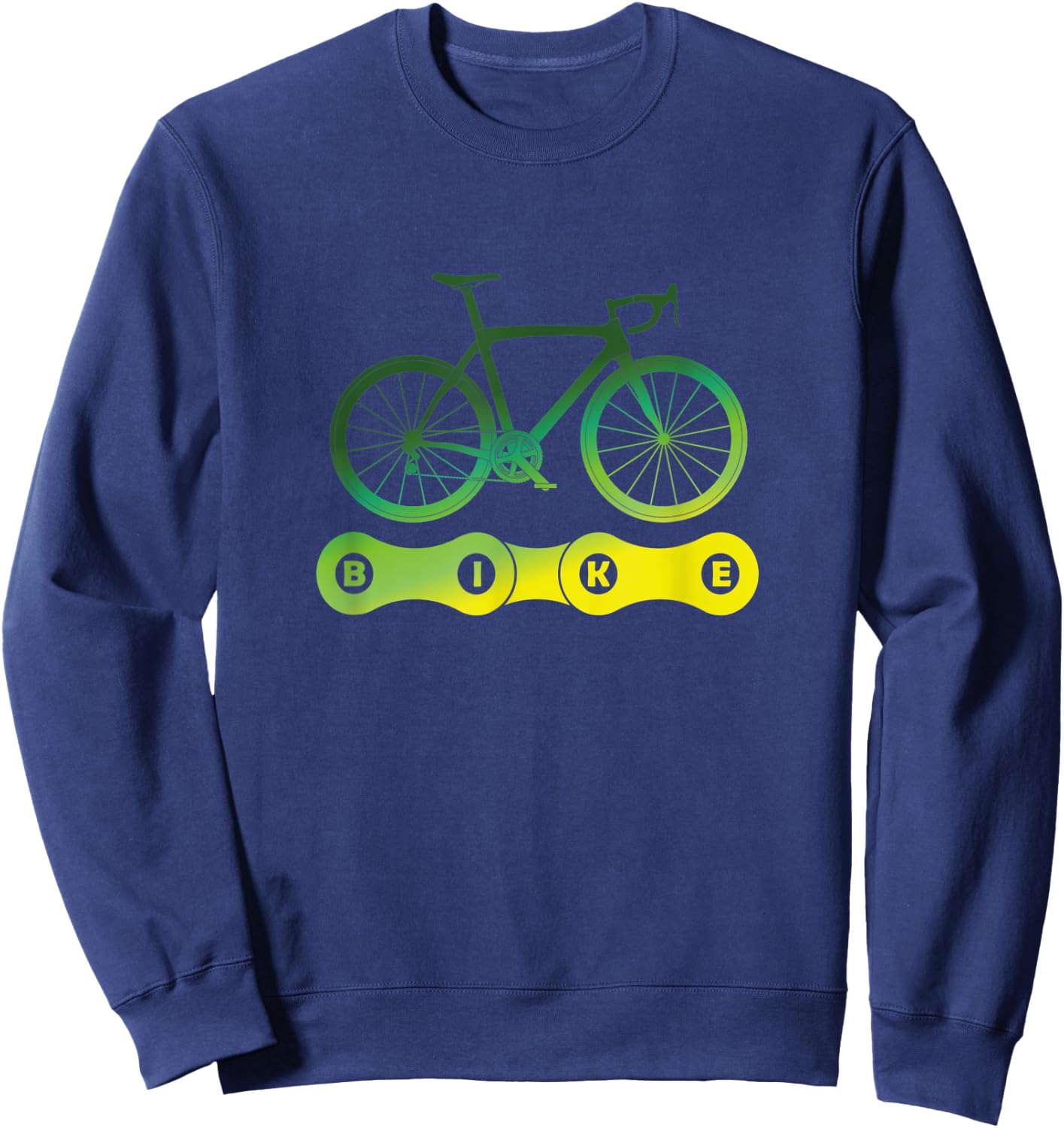 Bike And Chain Road Bike Cycling Sweatshirt - Sweatshirt | Navy