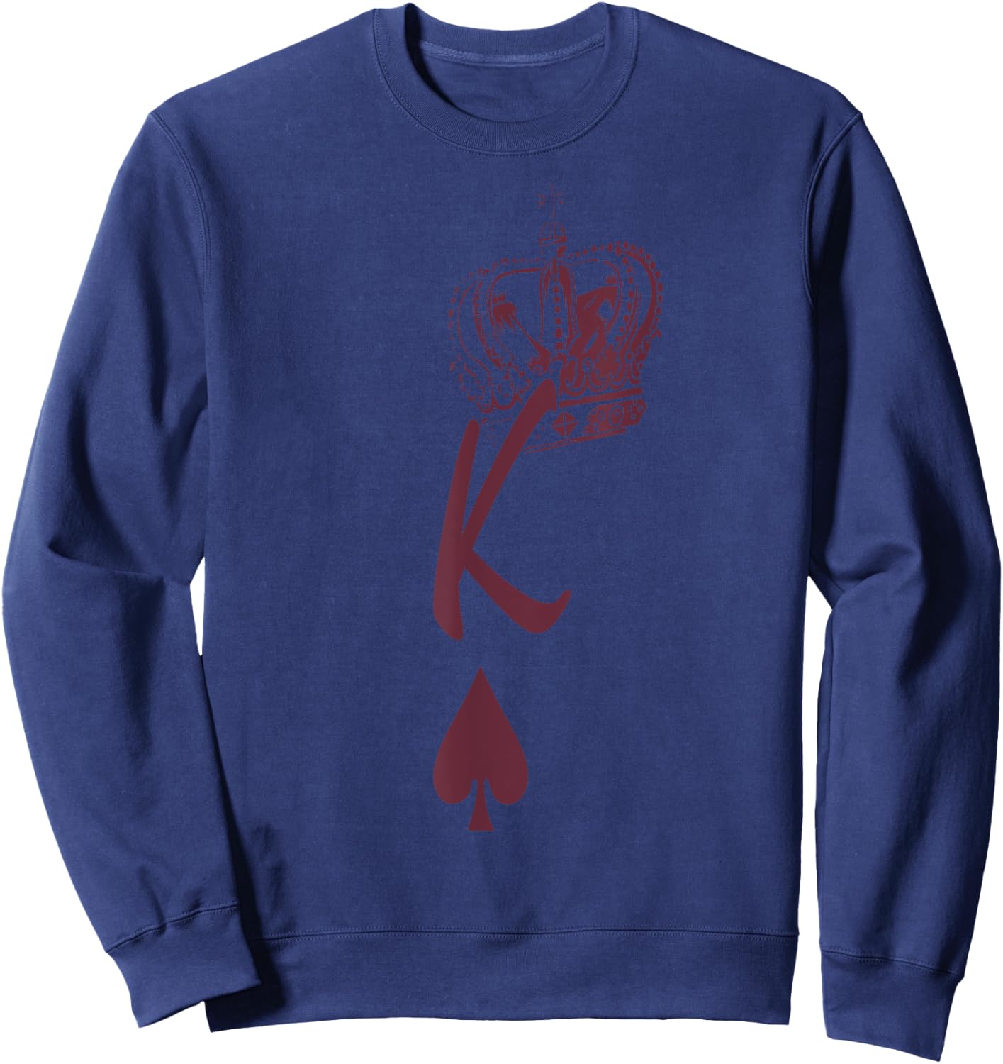 King of Hearts Poker Players, King of Hearts Men Valentine's Sweatshirt - Sweatshirt | Navy