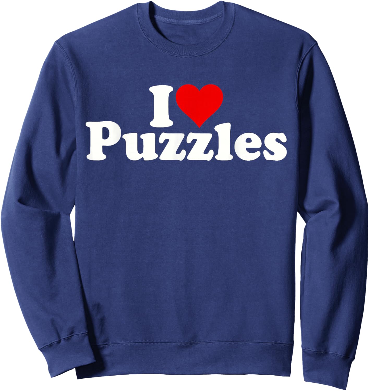 I Love Heart Puzzles Sweatshirt - Sweatshirt | Navy