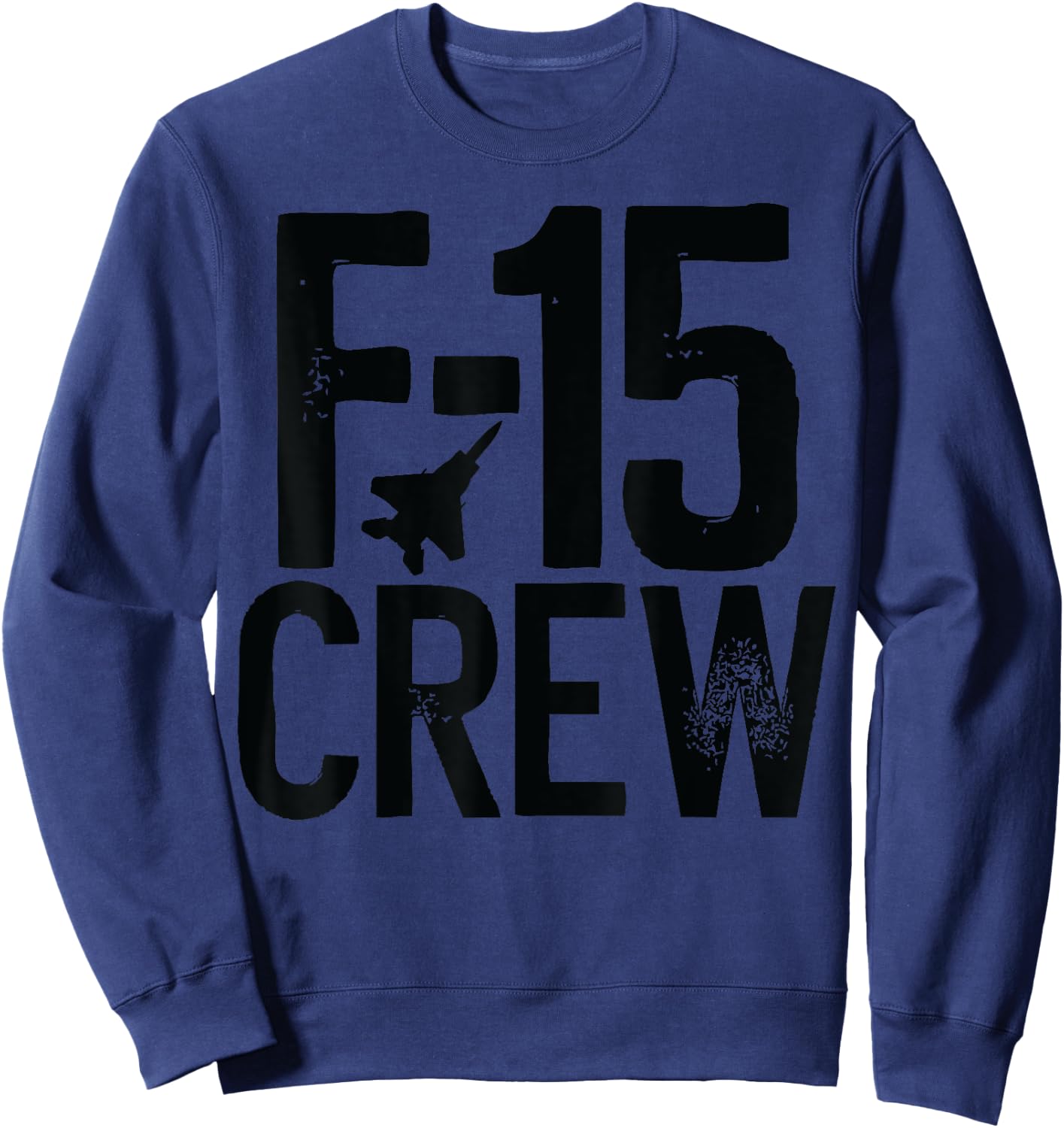 Eagle F-15 silhouette Jet Fighter Crew and Team Fighter jet Sweatshirt - Sweatshirt | Navy