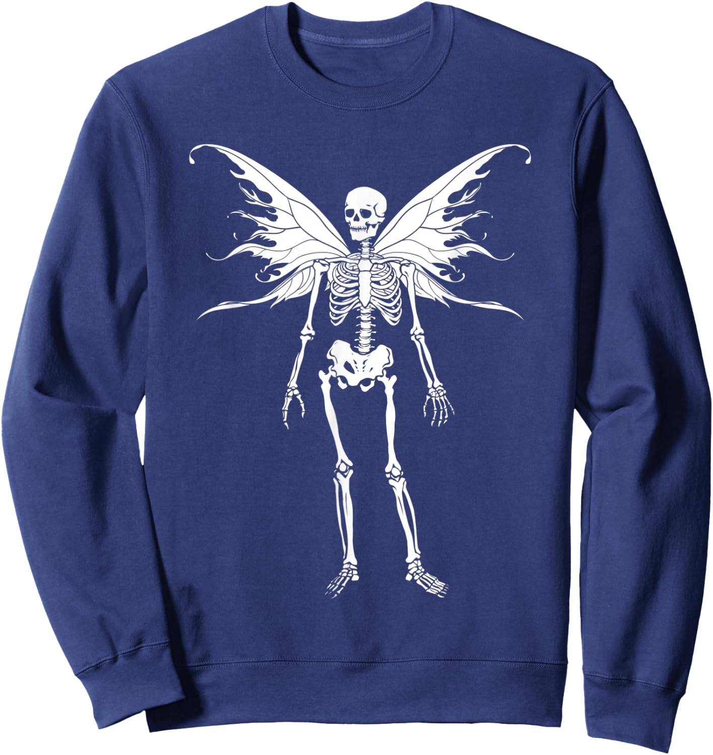 Fairy Grunge Fairycore Aesthetic clothes Y2K Skeleton Sweatshirt - Sweatshirt | Navy