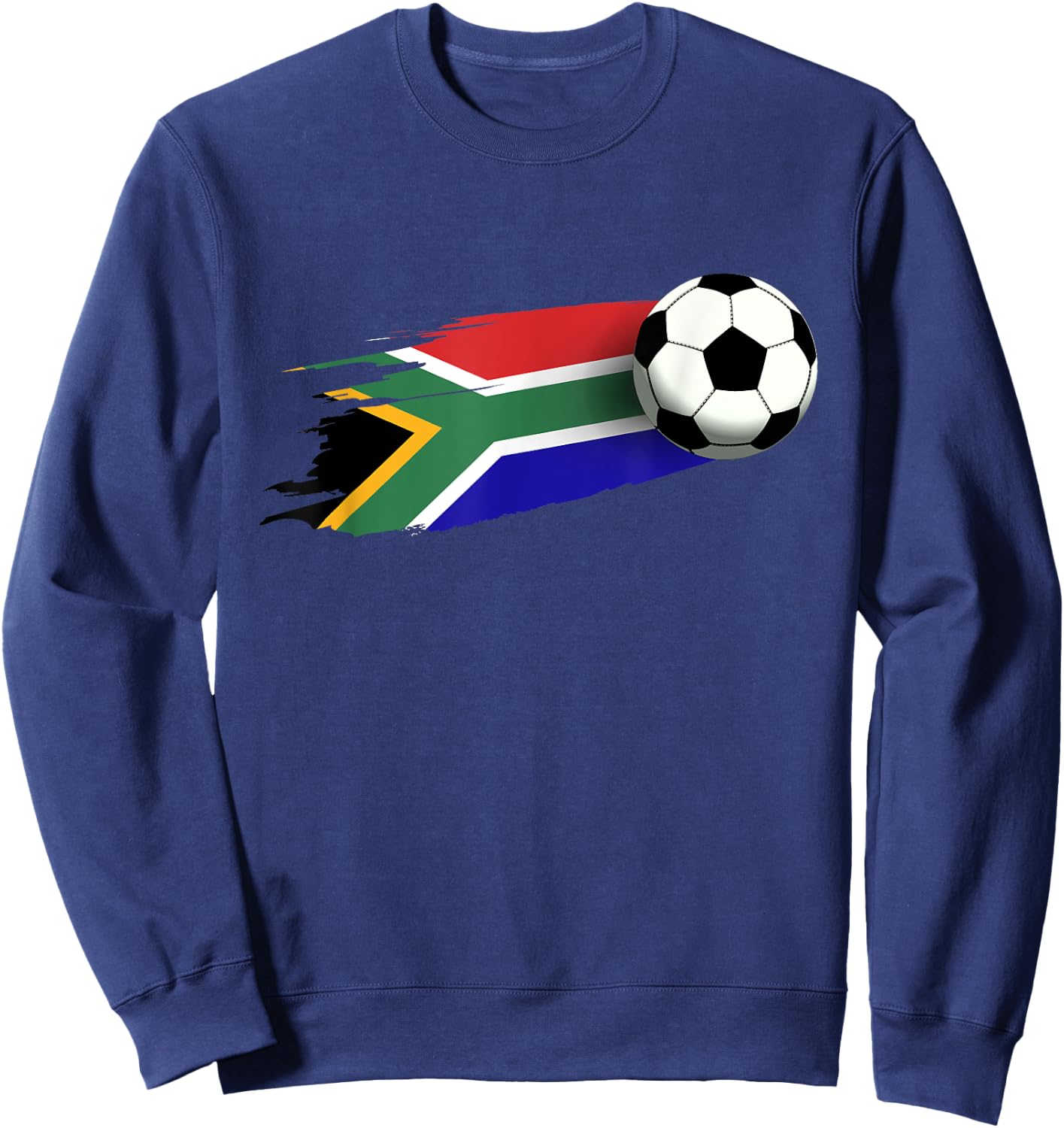 South Africa Flag Jersey South African Soccer Team Sweatshirt - Sweatshirt | Navy