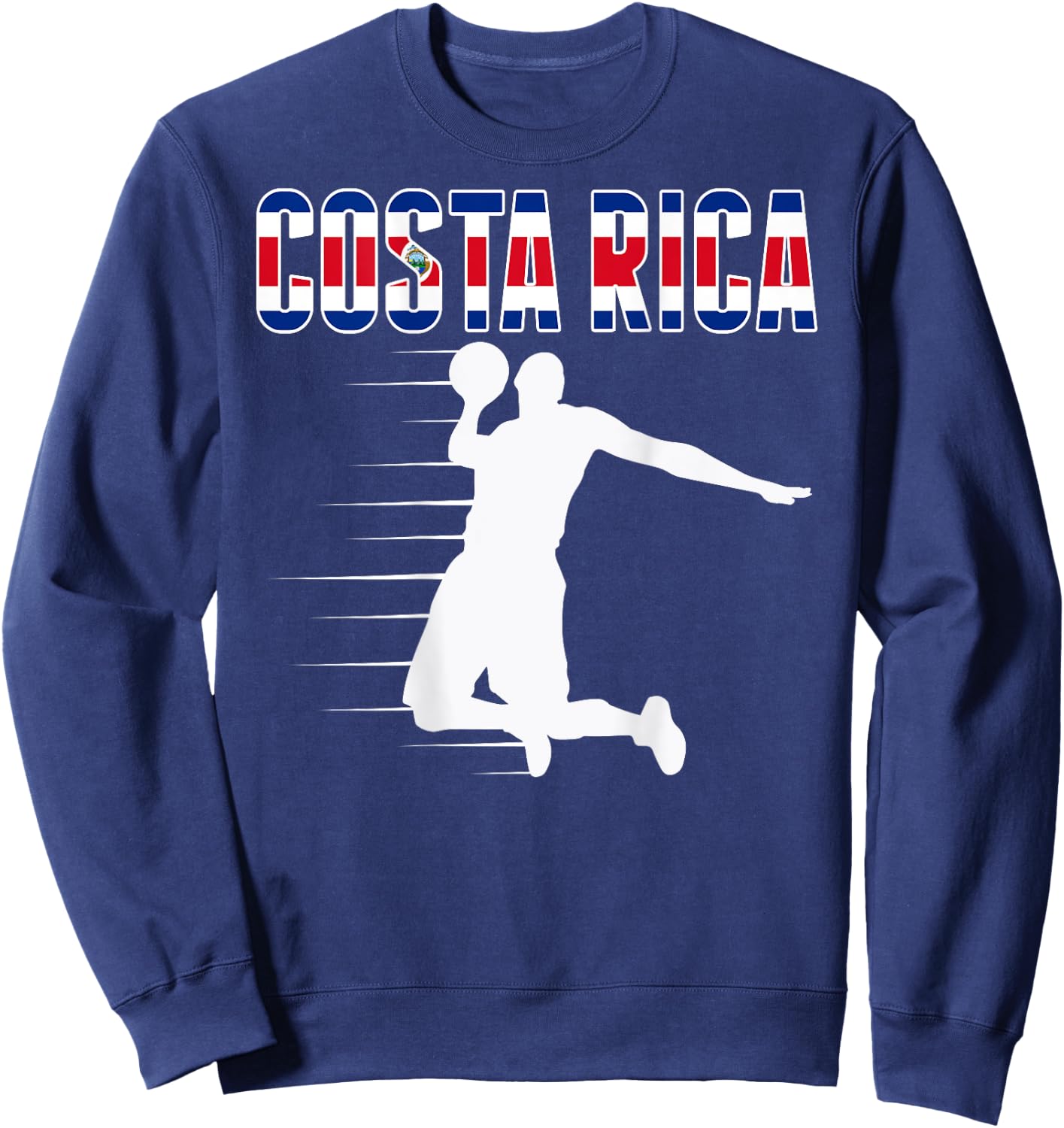 Costa Rica Basketball Fans Jersey - Costa Rican Flag Sport Sweatshirt - Sweatshirt | Navy