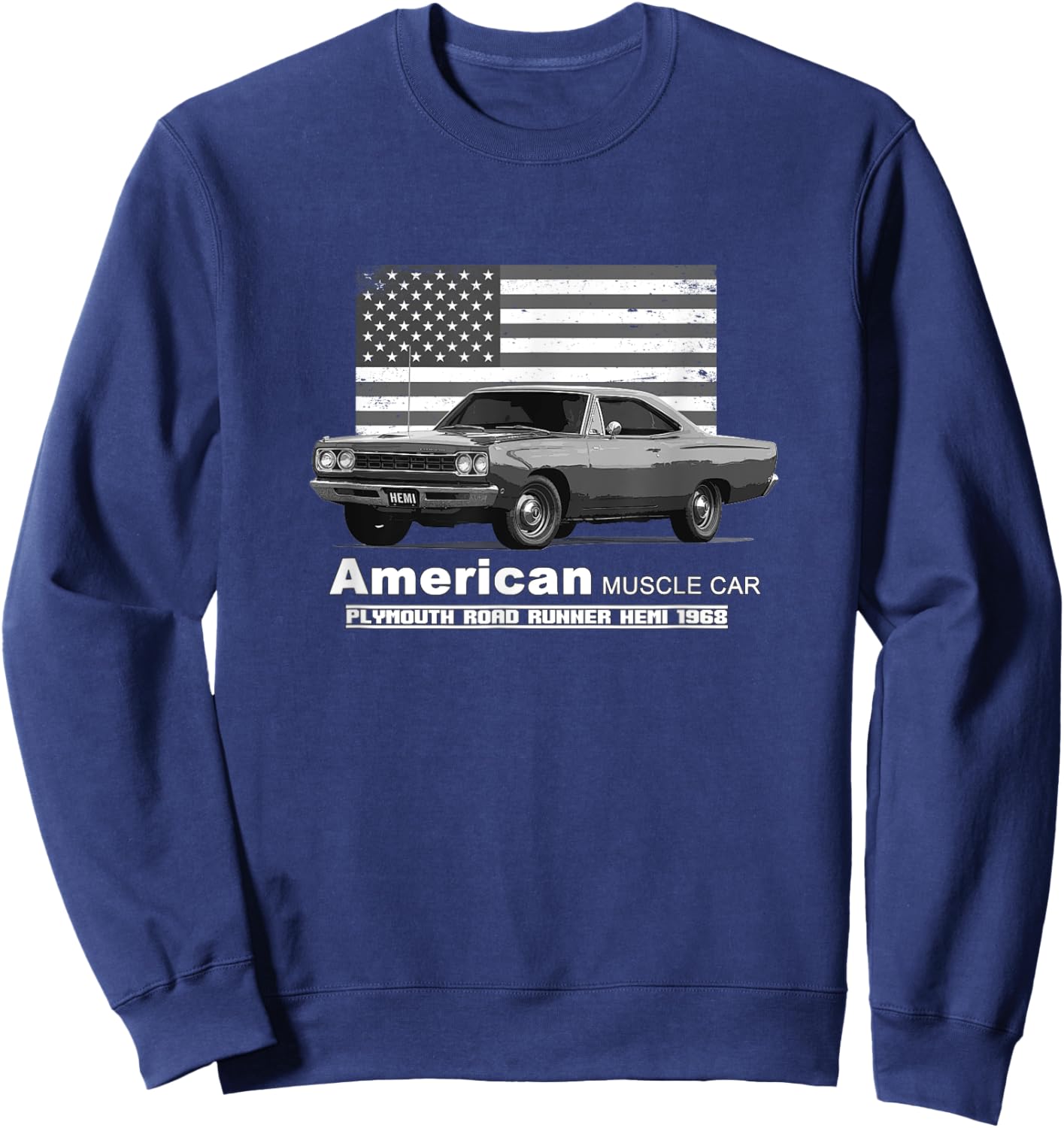 Plymouth Road Runner American Muscle Car 60s 70s Old is Gold Sweatshirt - Sweatshirt | Navy