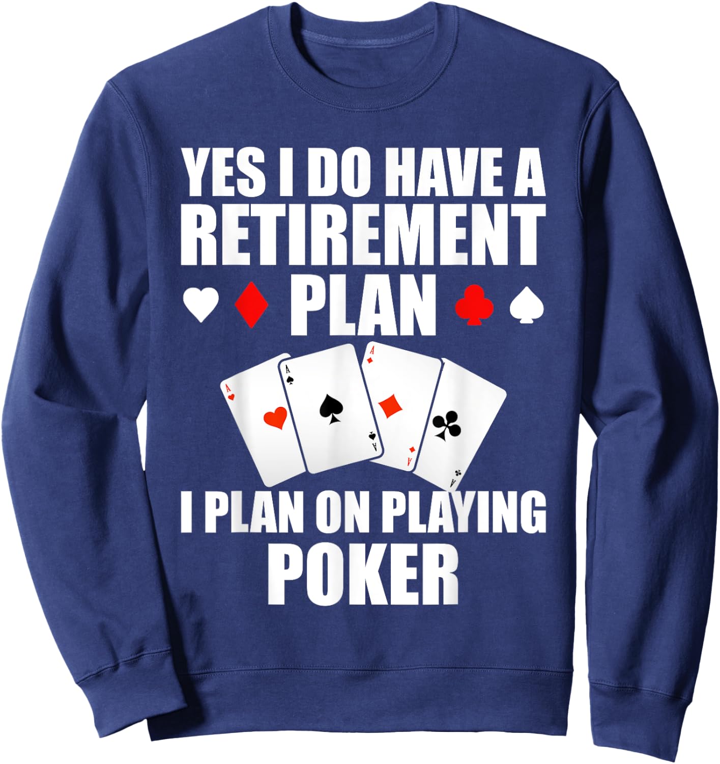 Funny Poker Design Women Poker Player Casino Gambler Sweatshirt - Sweatshirt | Navy