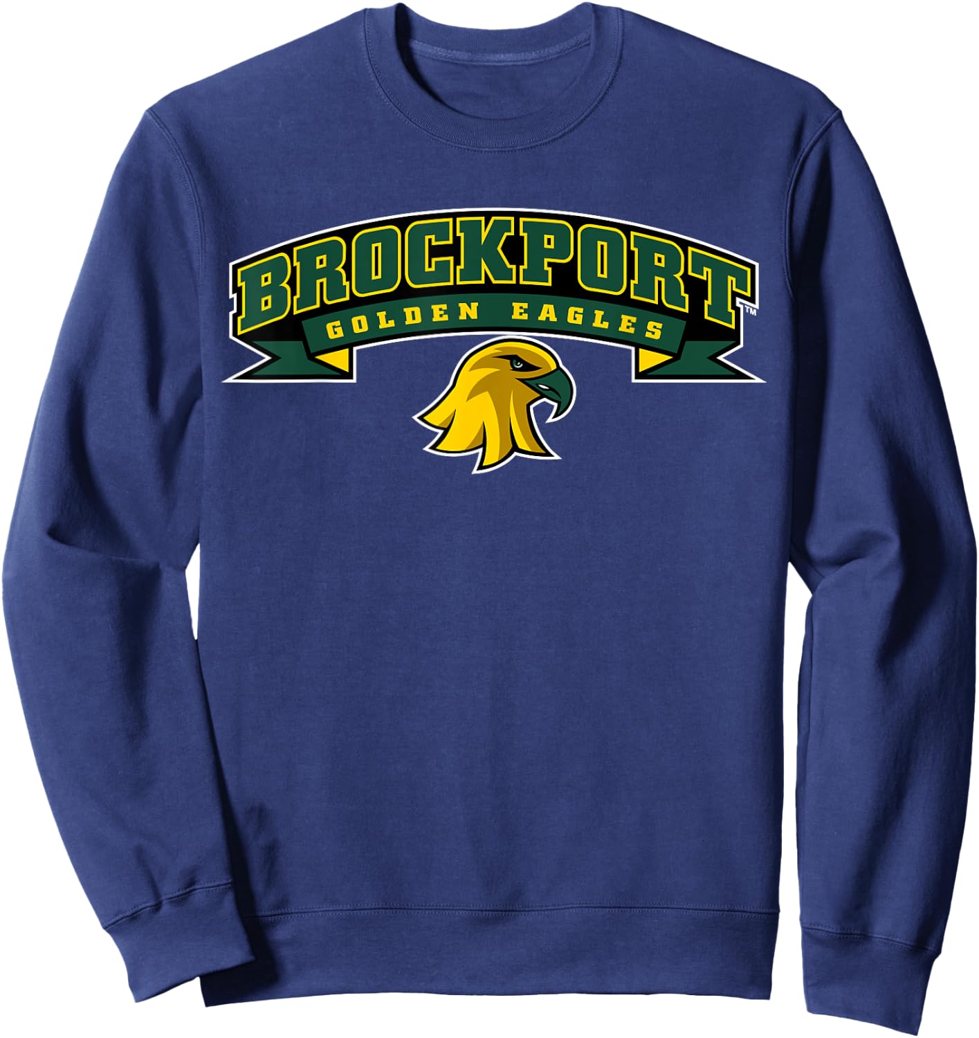 SUNY Brockport Golden Eagles Banner Logo Sweatshirt - Sweatshirt | Navy