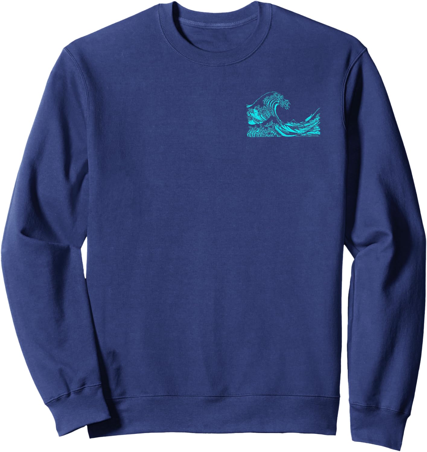 Famous Classic Art: Great Ocean Wave Special Simple Design Sweatshirt - Sweatshirt | Navy