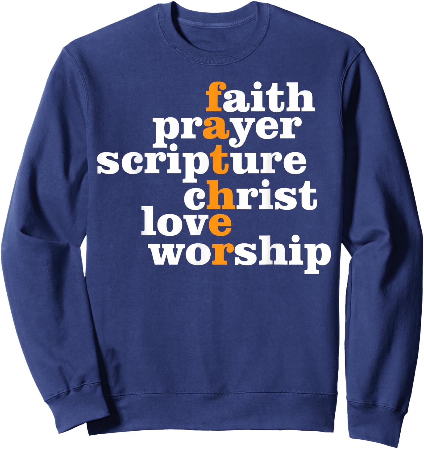 Religious Dad Christian Believer Fatherhood Fathers Day Sweatshirt - Sweatshirt | Navy