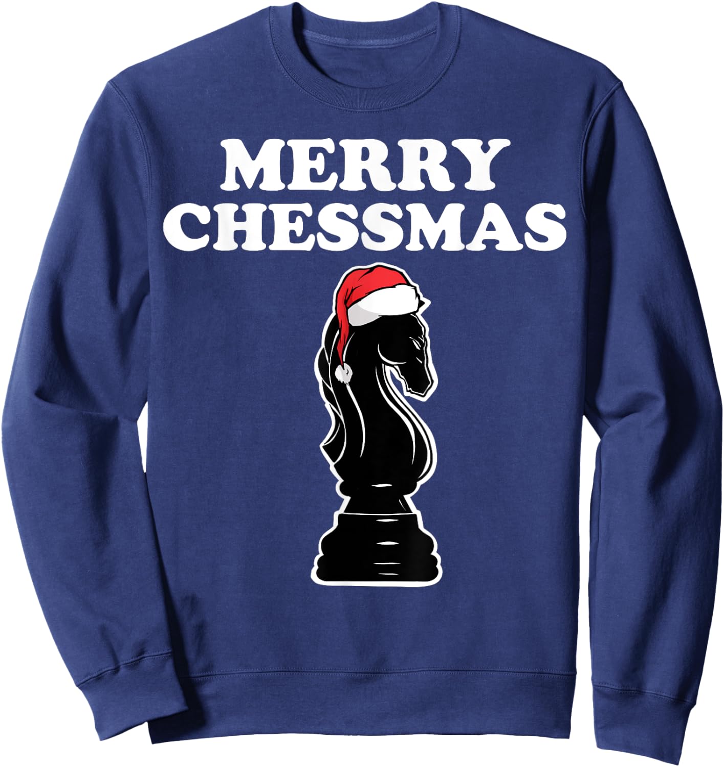 Merry Chessmas funny Christmas Chess Sweatshirt - Sweatshirt | Navy