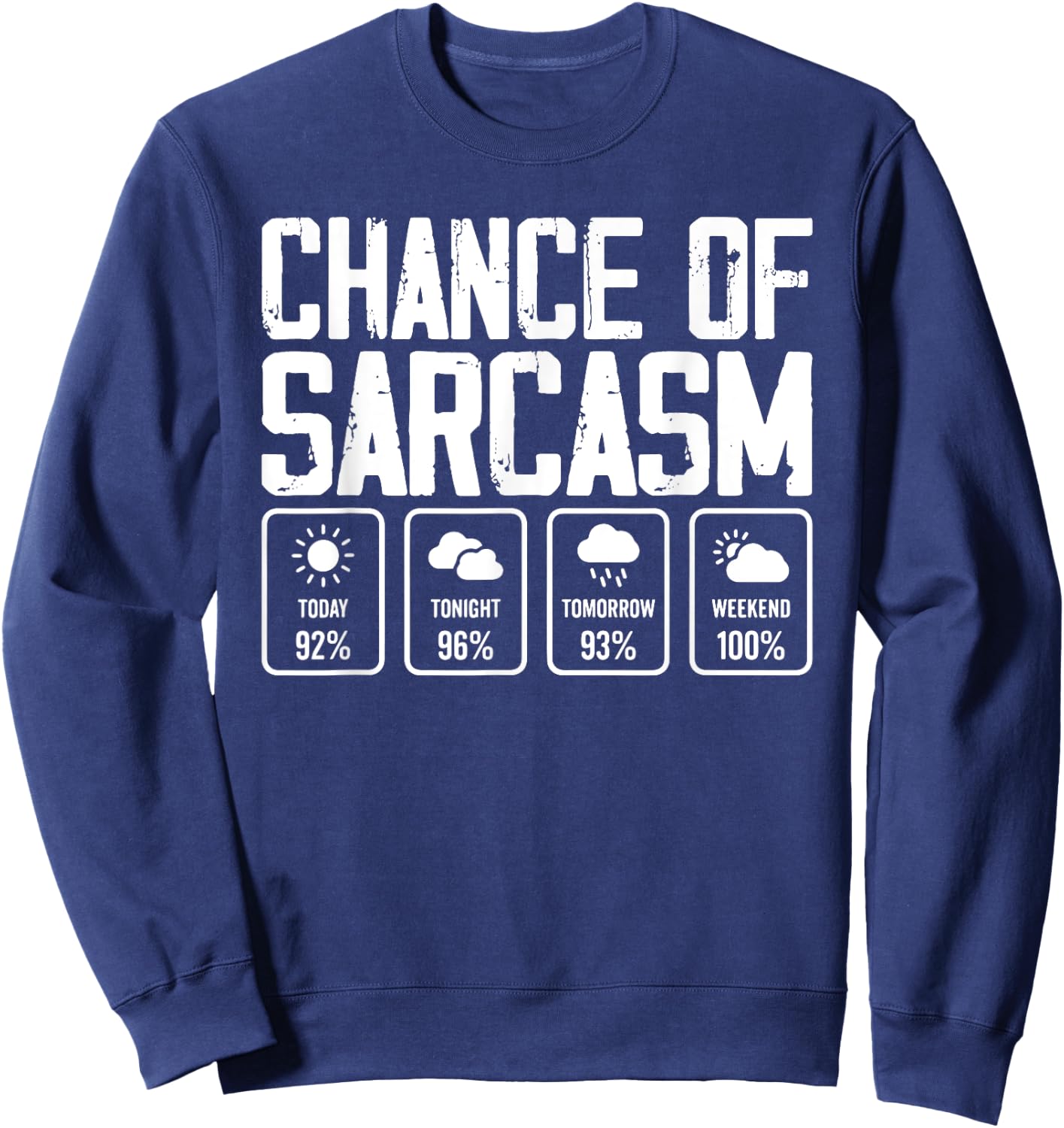 Chance Of Sarcasm Weather Sweatshirt - Sweatshirt | Navy