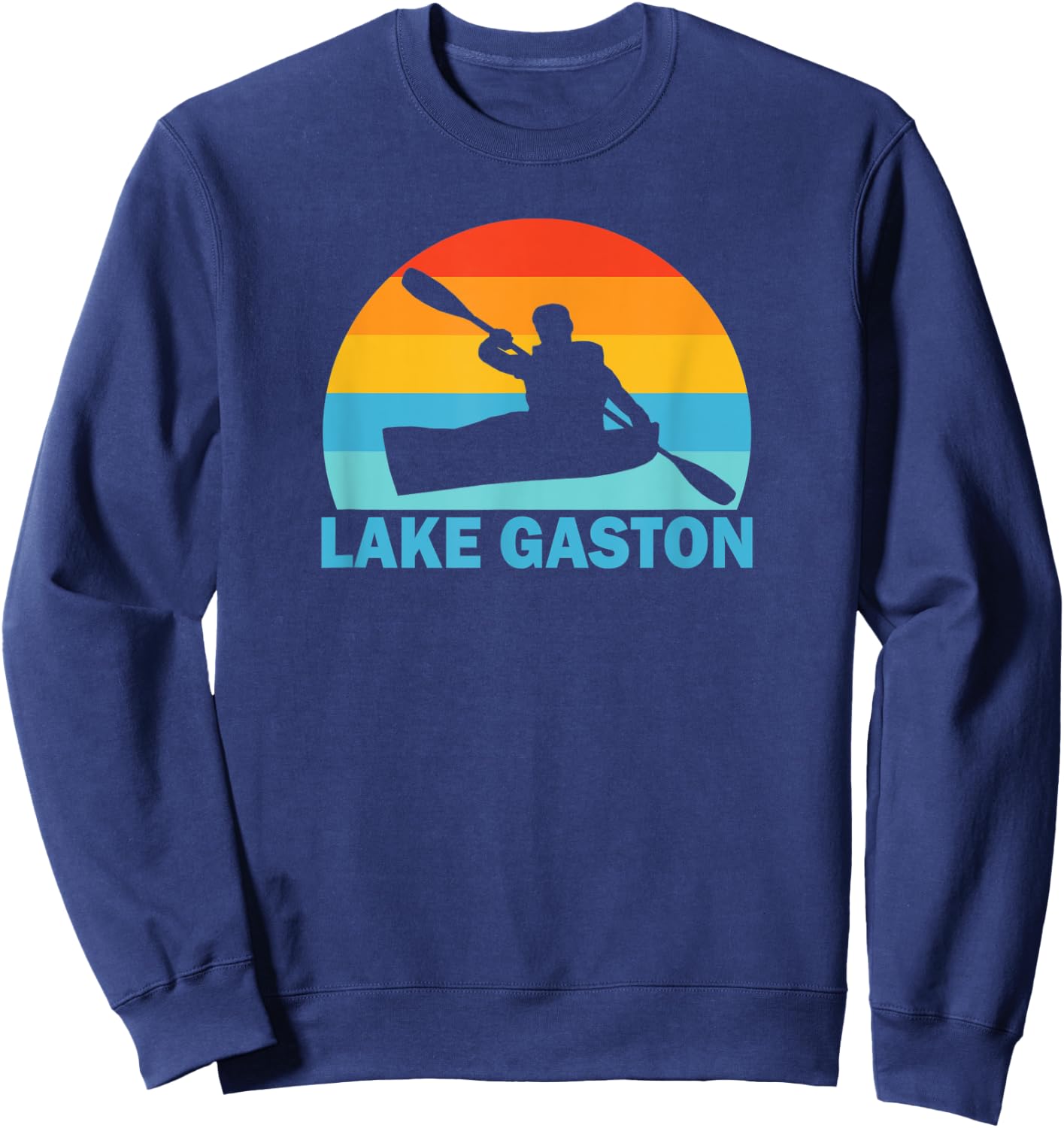 Lake Gaston North Carolina Virginia Kayak Sweatshirt - Sweatshirt | Navy