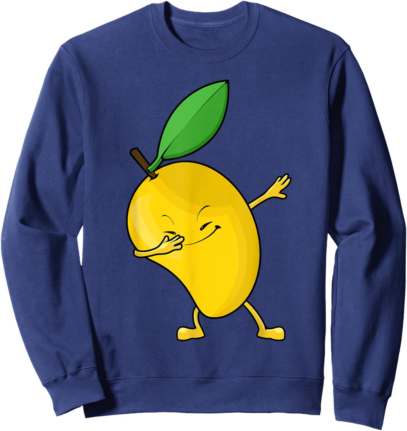 Cool Mango Women Mangos Dabbing Fruit Lovers Vegan Sweatshirt - Sweatshirt | Navy