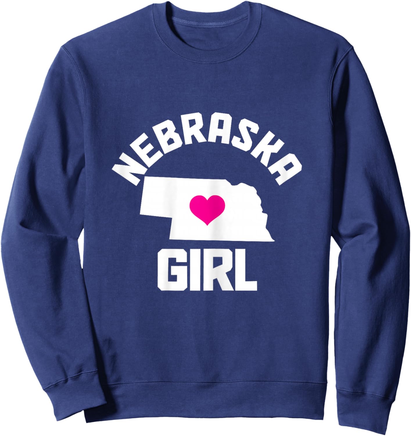 Nebraska Girls' Heart State Map Sweatshirt - Sweatshirt | Navy
