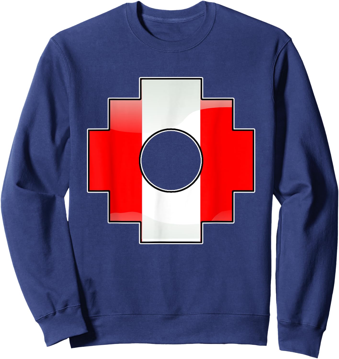 Peru Chakana Inca Cross And Peruvian Flag Sweatshirt - Sweatshirt | Navy