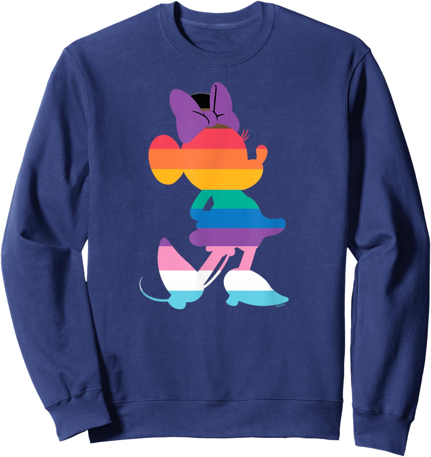 Disney Minnie Mouse Pride Inclusive Pose Rainbow Icon Fill Sweatshirt - Sweatshirt | Navy