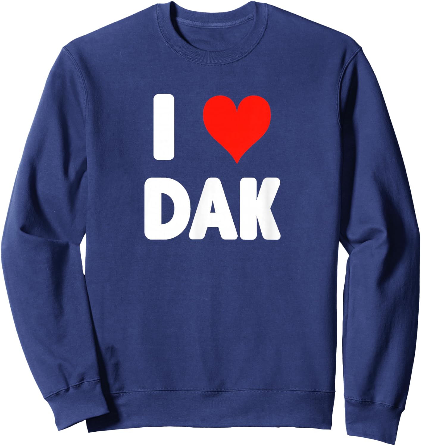 I Love Dak- Heart Sweatshirt - Sweatshirt | Navy