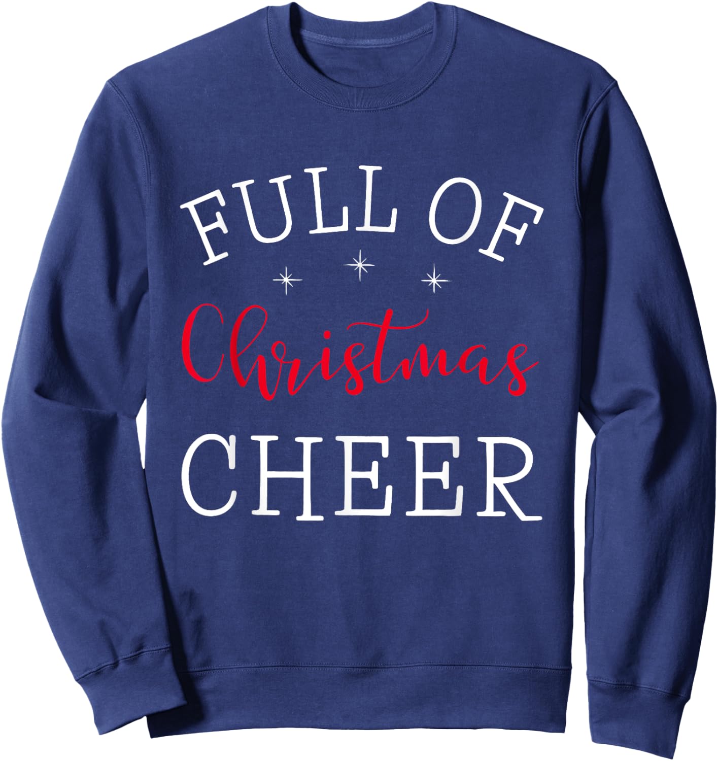 Full Of Christmas Beer And Christmas Cheer Couple Matching Sweatshirt - Sweatshirt | Navy