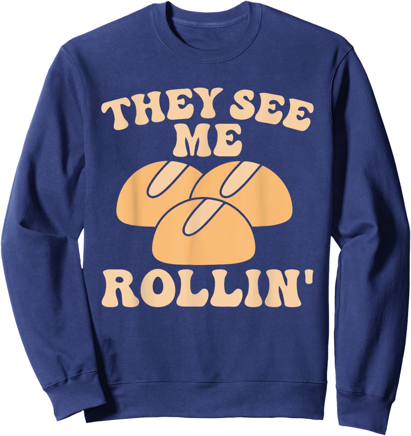 Thanksgiving Family Matching Outfit They See Me Rollin Sweatshirt - Sweatshirt | Navy