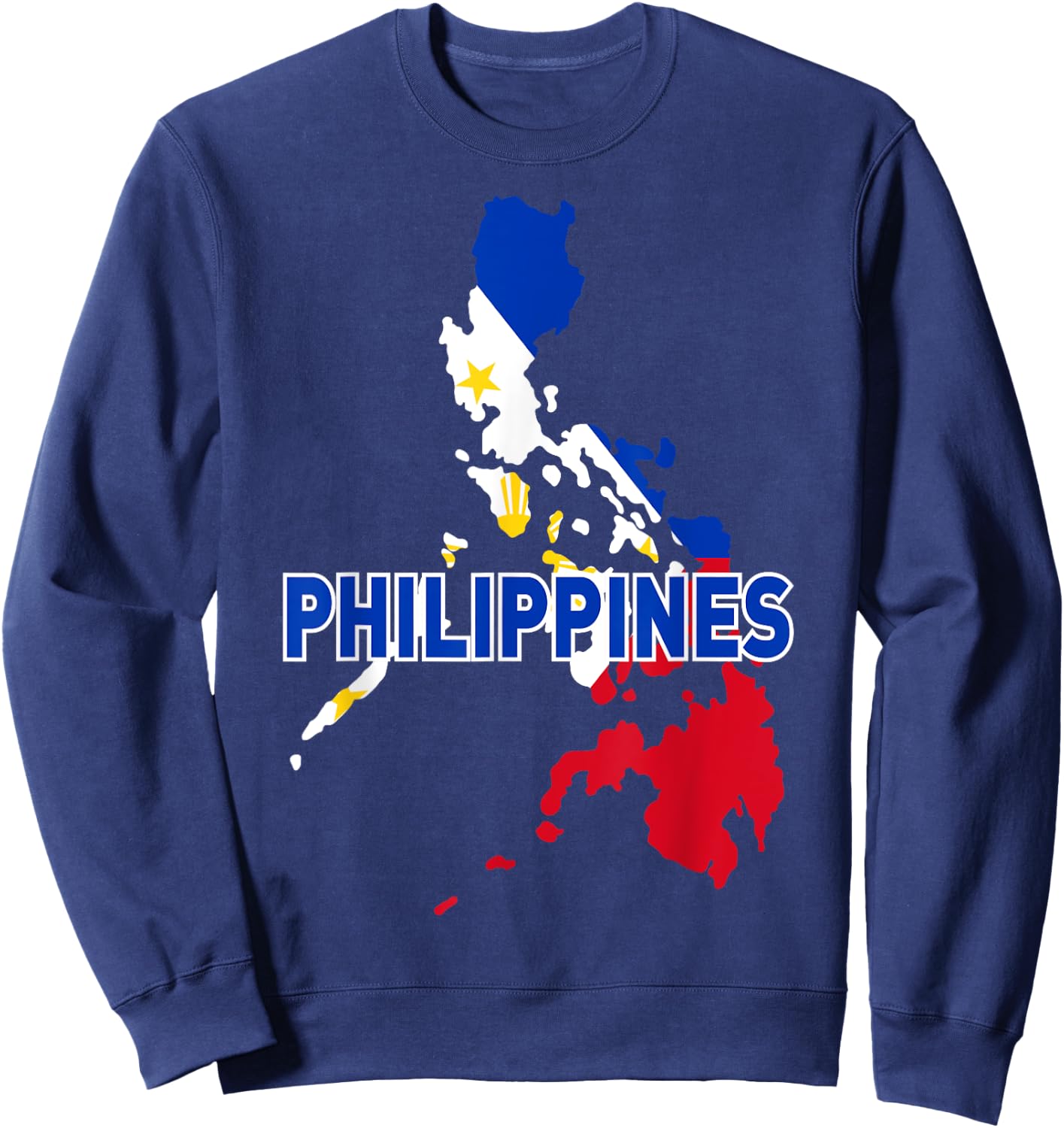Proud Family and Patriotic Flag of Country Philippines Sweatshirt - Sweatshirt | Navy