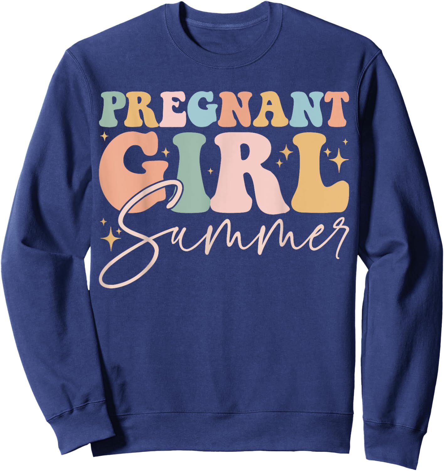 Funny Pregnancy Reveal Pregnant Girl Summer Baby Shower Sweatshirt - Sweatshirt | Navy