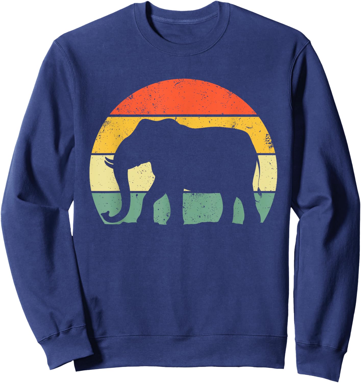 Cool Elephant Art Women Kids Vintage Elephant Lovers Sweatshirt - Sweatshirt | Navy