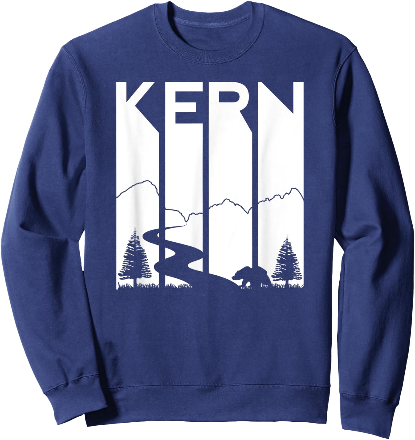 Kern River California Sequoia Forest Kernville Retro Camping Sweatshirt - Sweatshirt | Navy